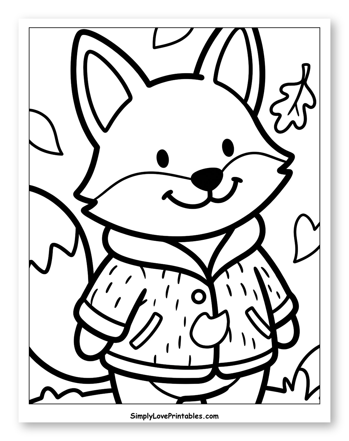 Cute Fox in a Cozy Autumn Coat