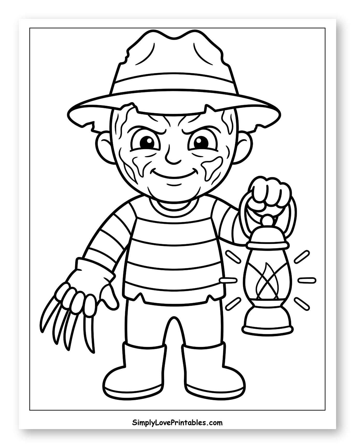 Cute Freddy Krueger Holding a Lantern