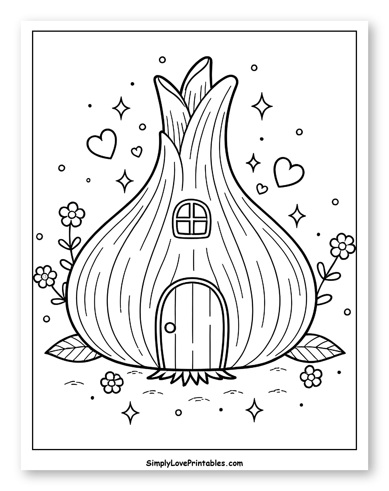 Cute Garlic Bulb Fairy House