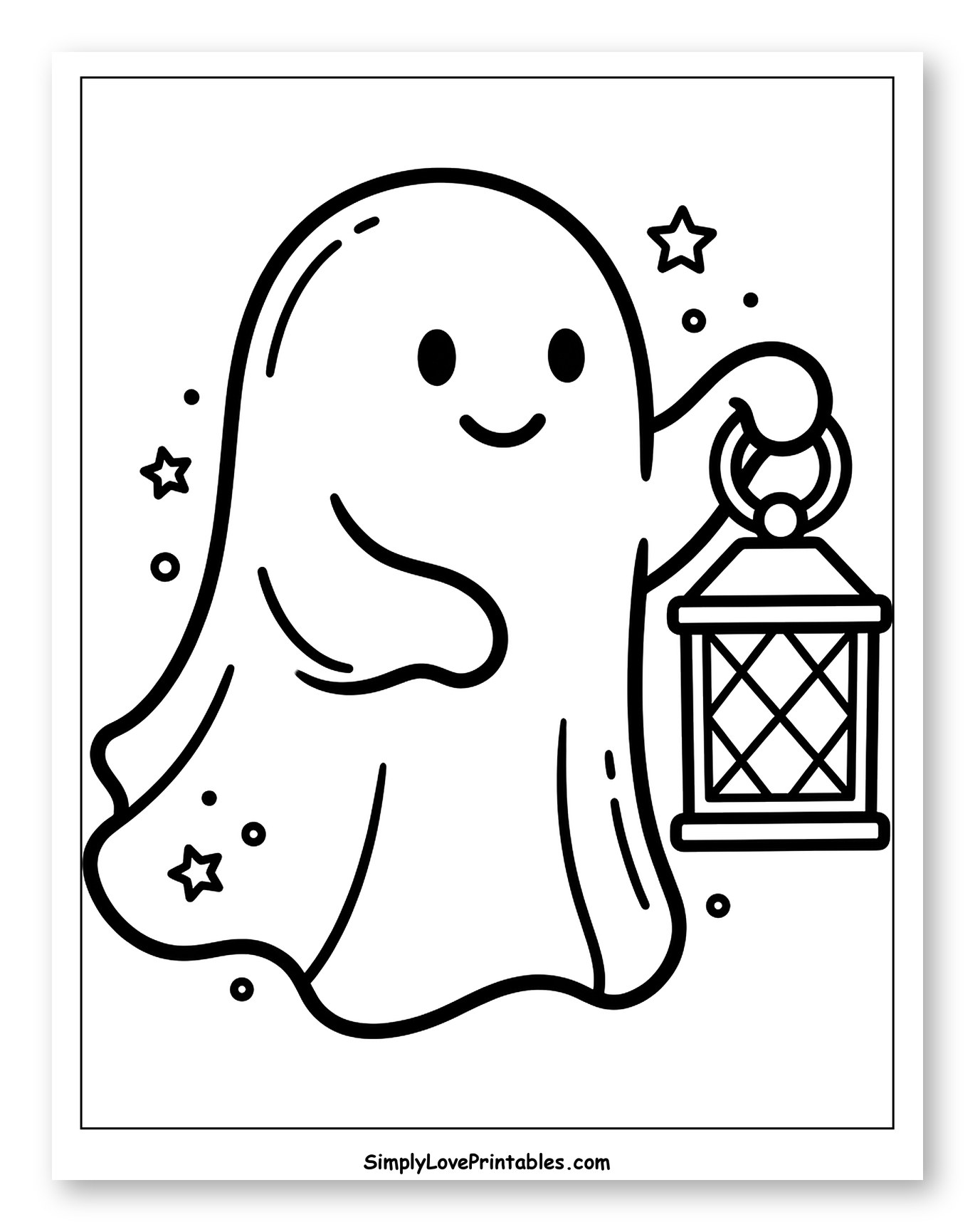 Cute Ghost Holding a Lantern