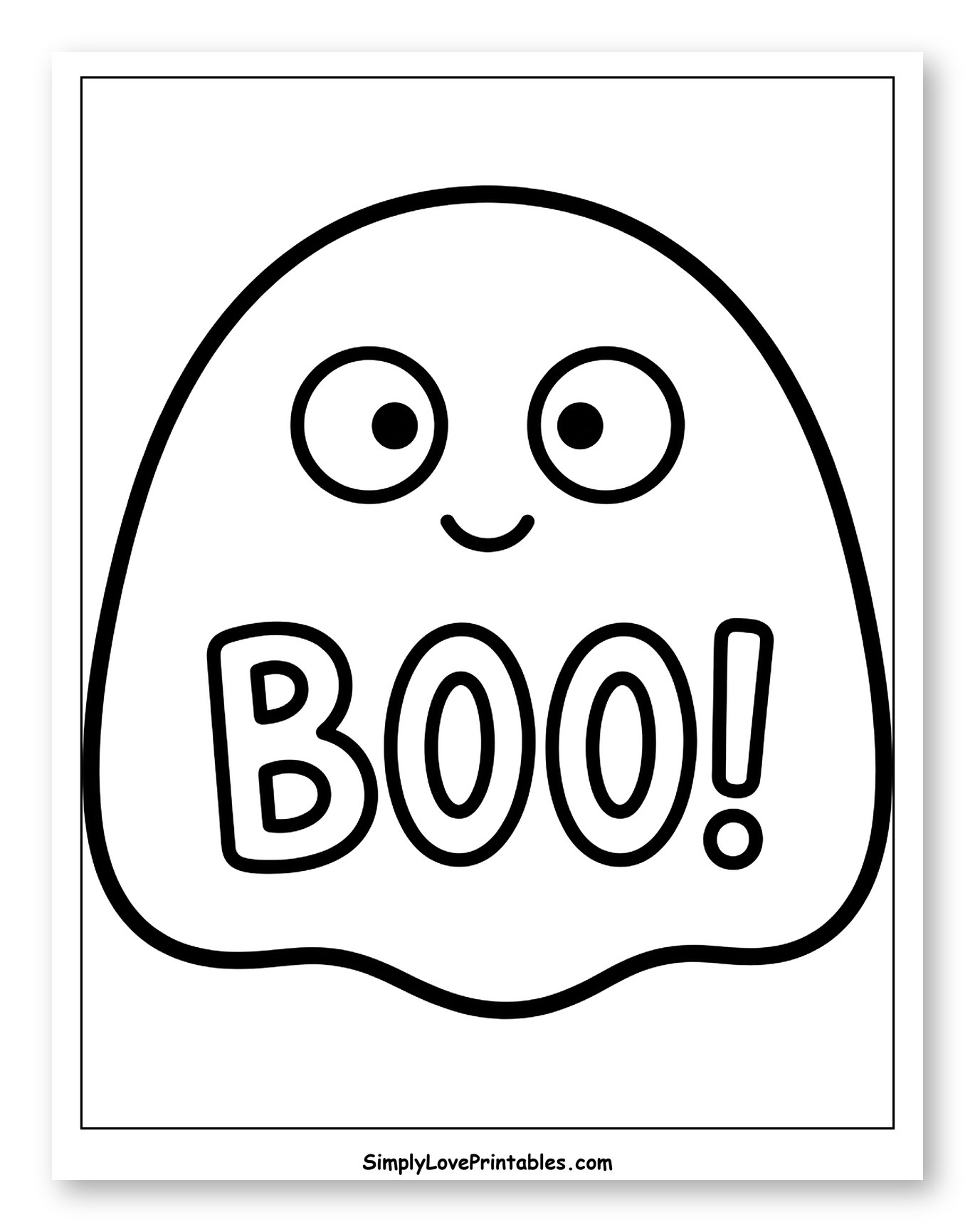 Cute Ghost Saying BOO!