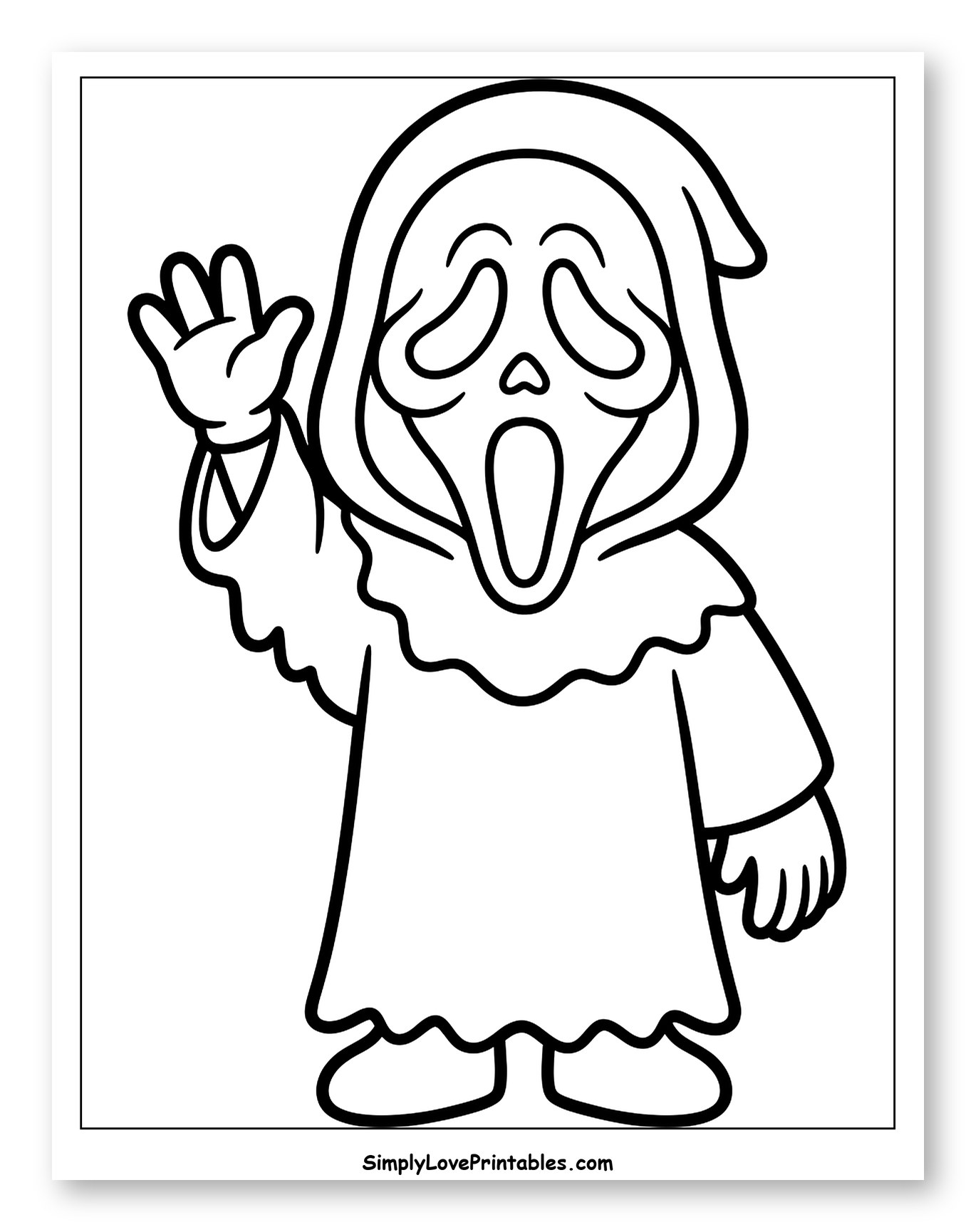 Cute Ghostface Waving Hello
