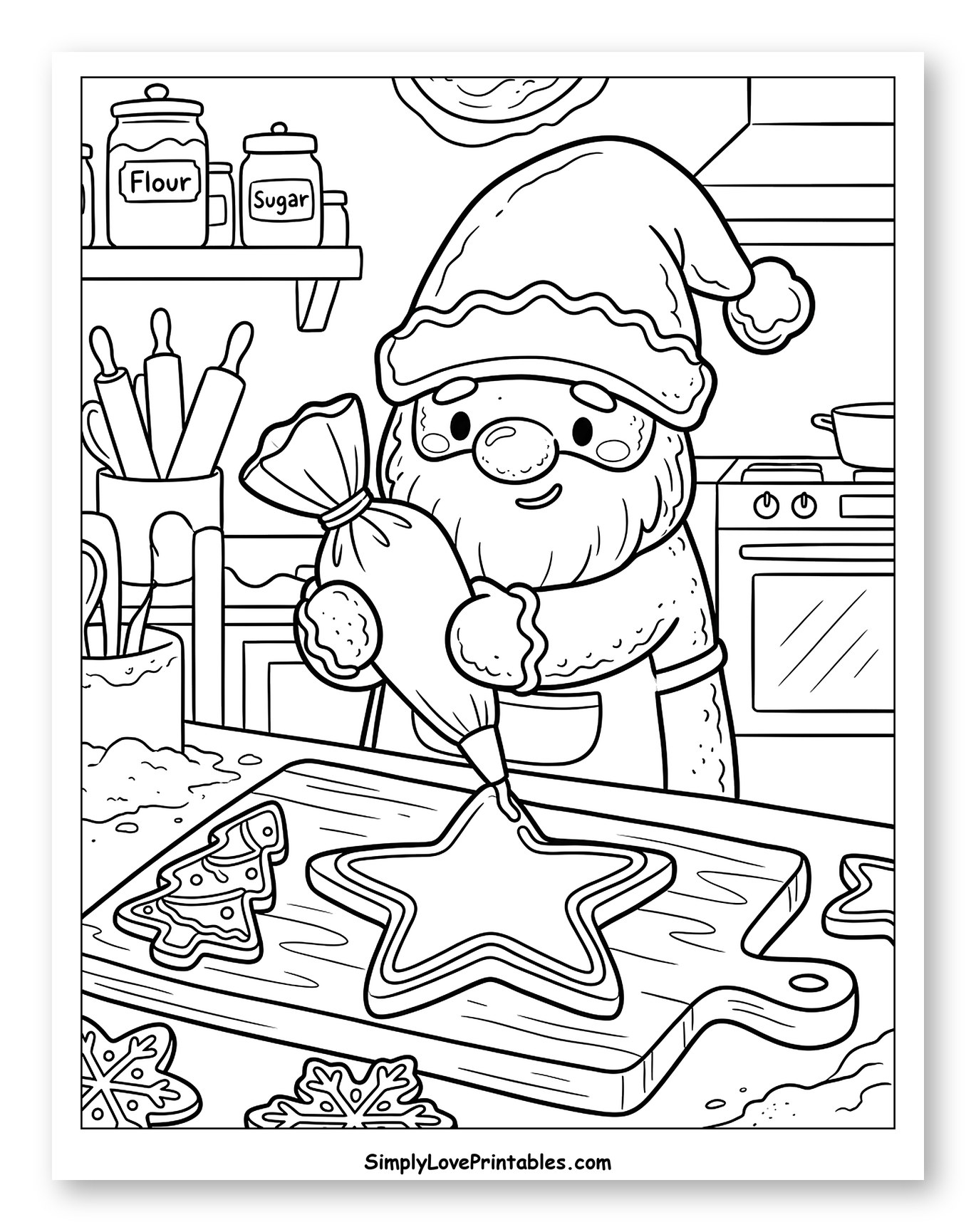 Cute Gnome Decorating Holiday Cookies