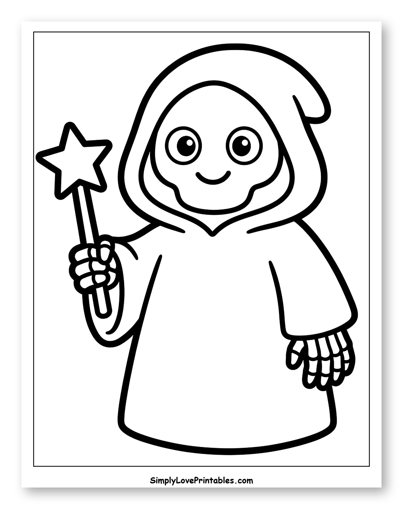 Cute Grim Reaper with Star Wand
