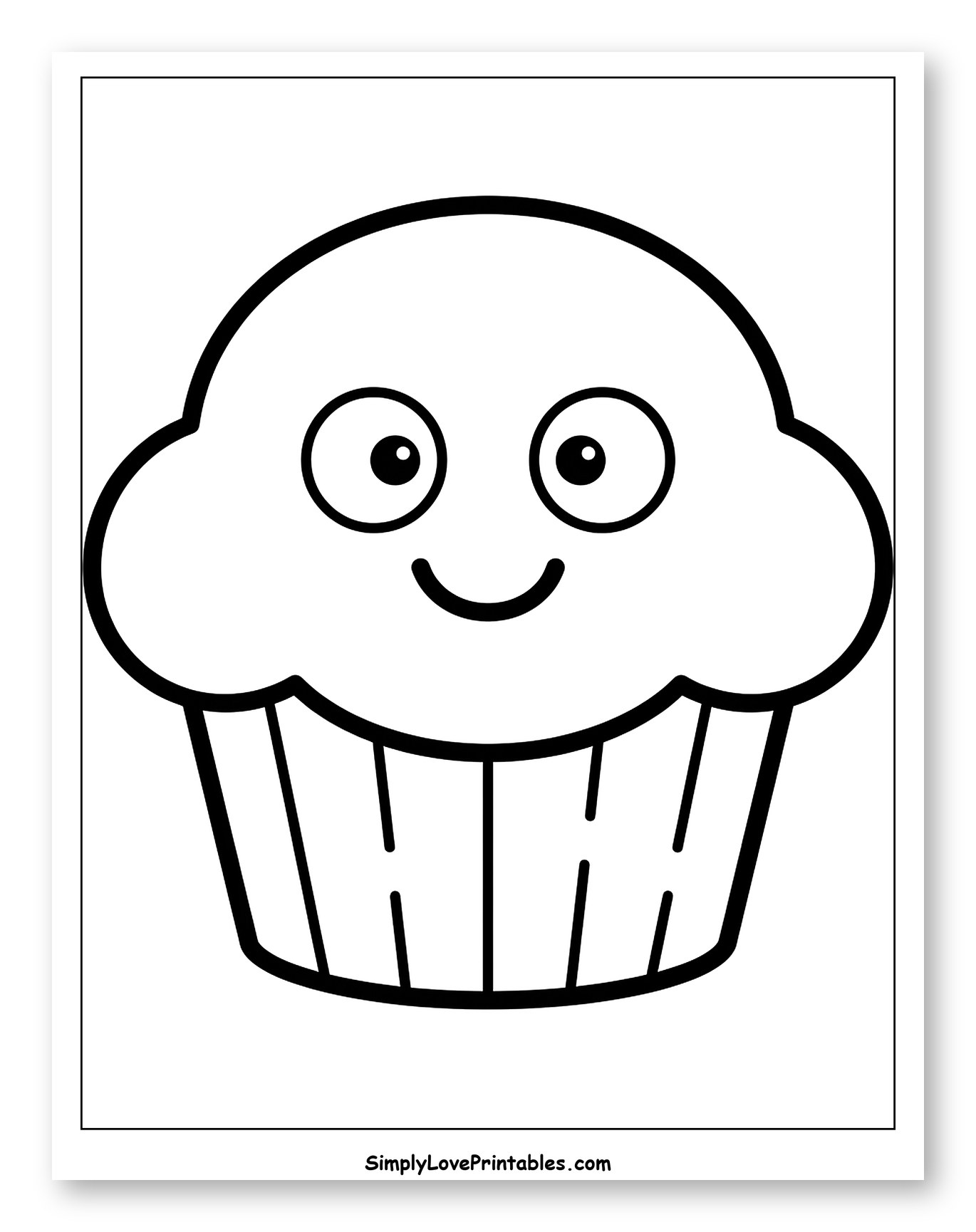 Cute Happy Cartoon Muffin