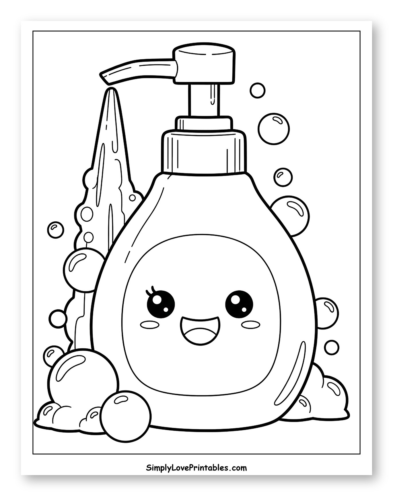Cute Happy Soap Dispenser with Bubbles