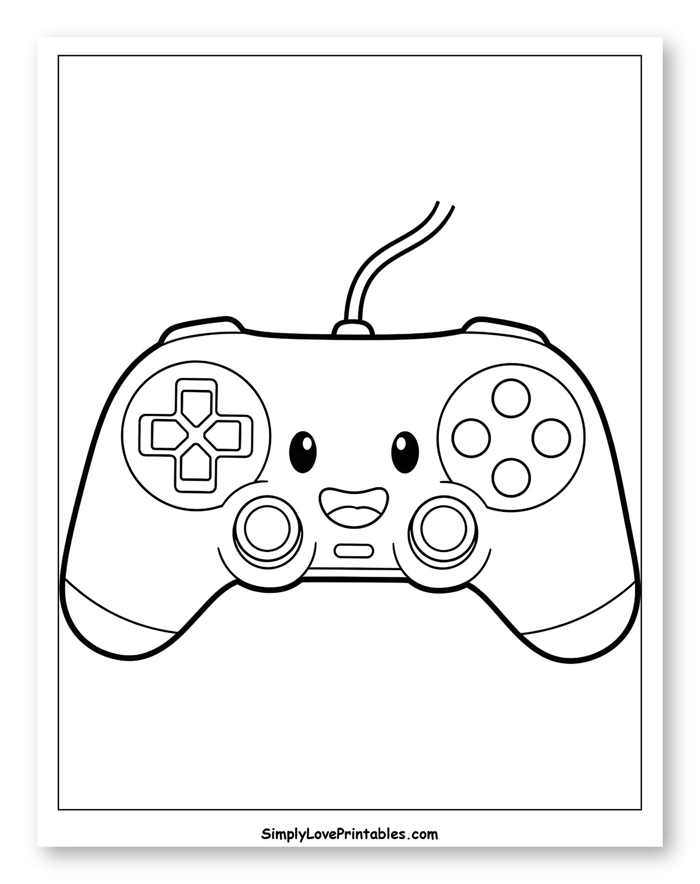 Cute Happy Video Game Controller