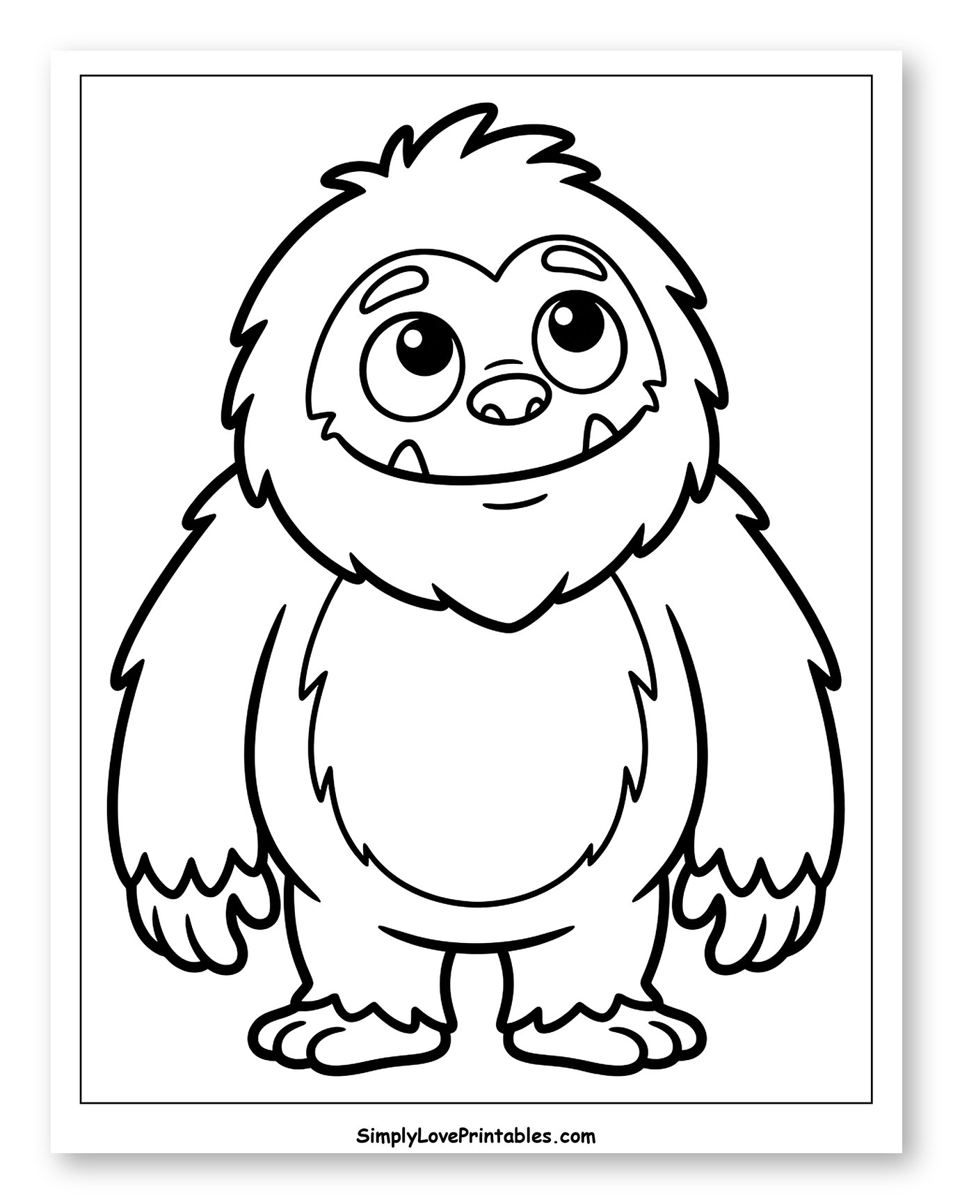 Cute Happy Yeti Monster Standing