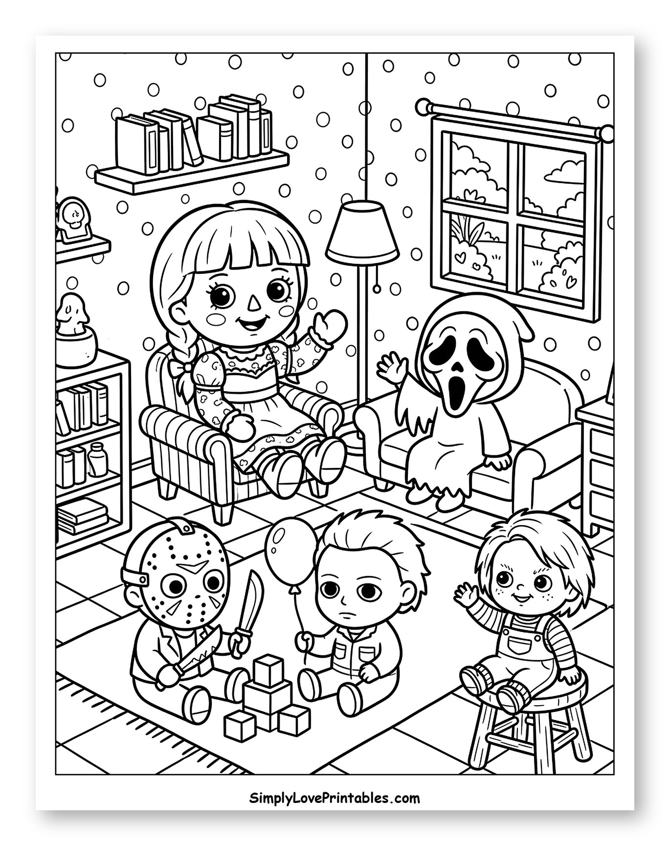 Cute Horror Movie Characters Playdate