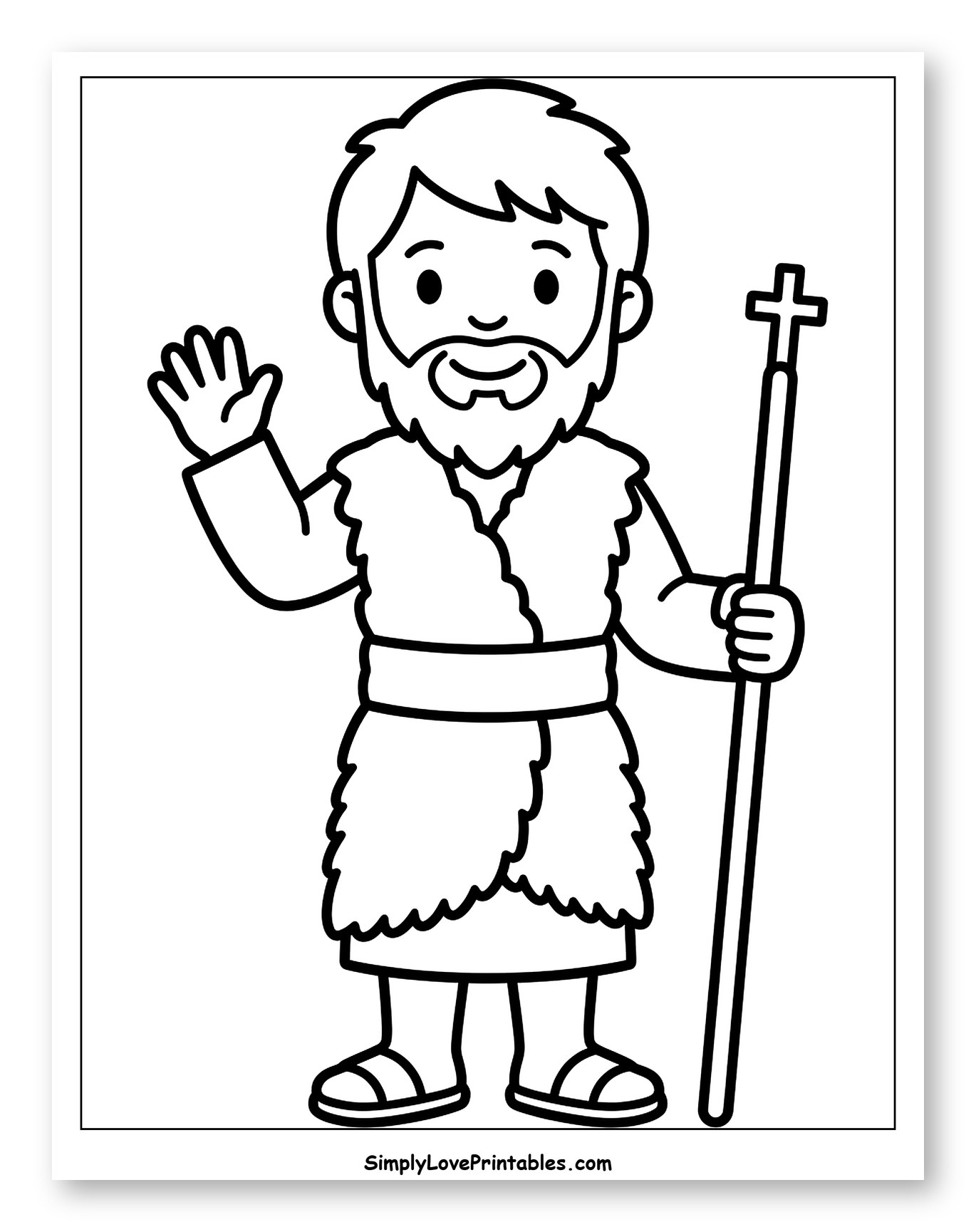 Cute John the Baptist Waving