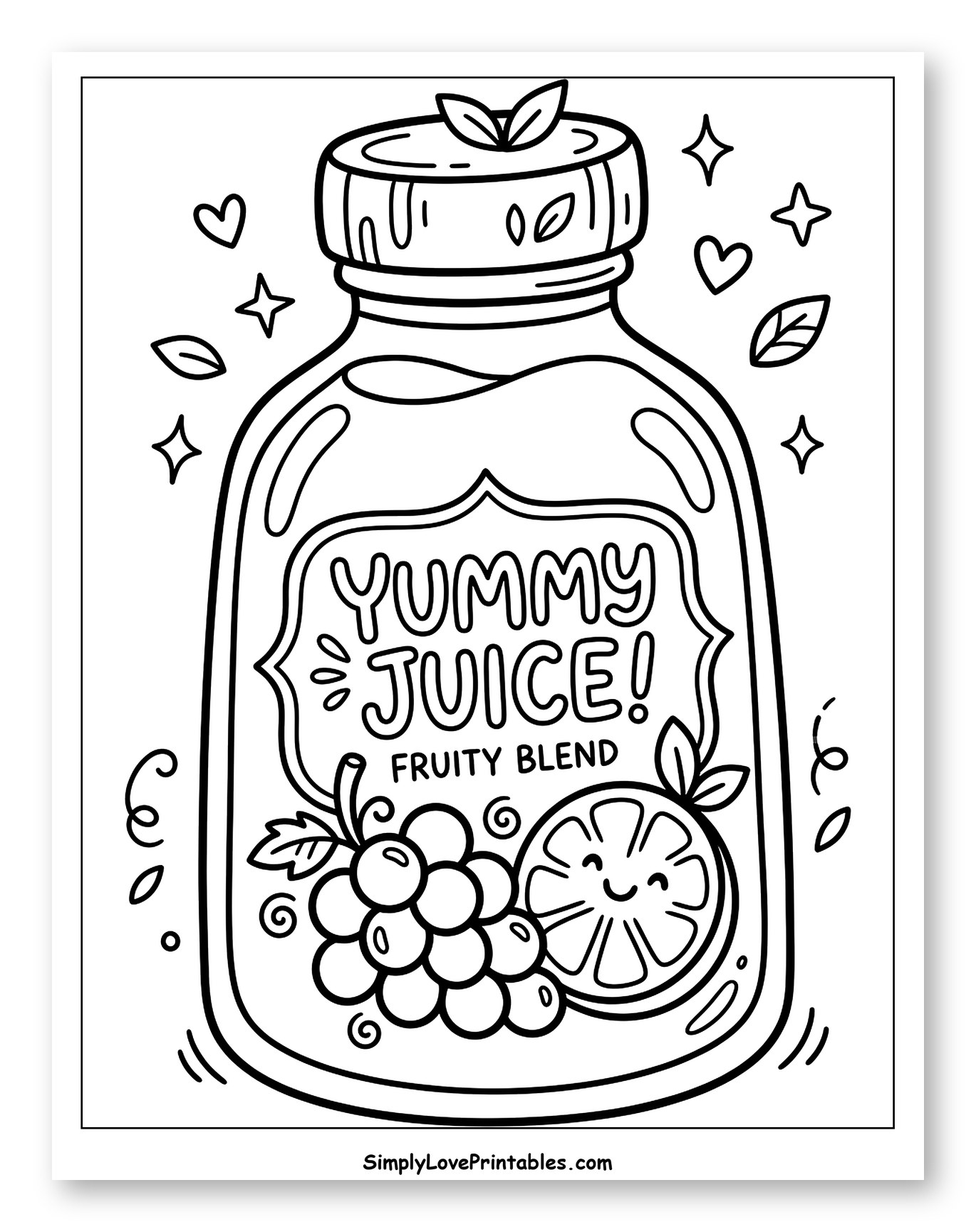 Cute Juice Bottle with Fruit Blend