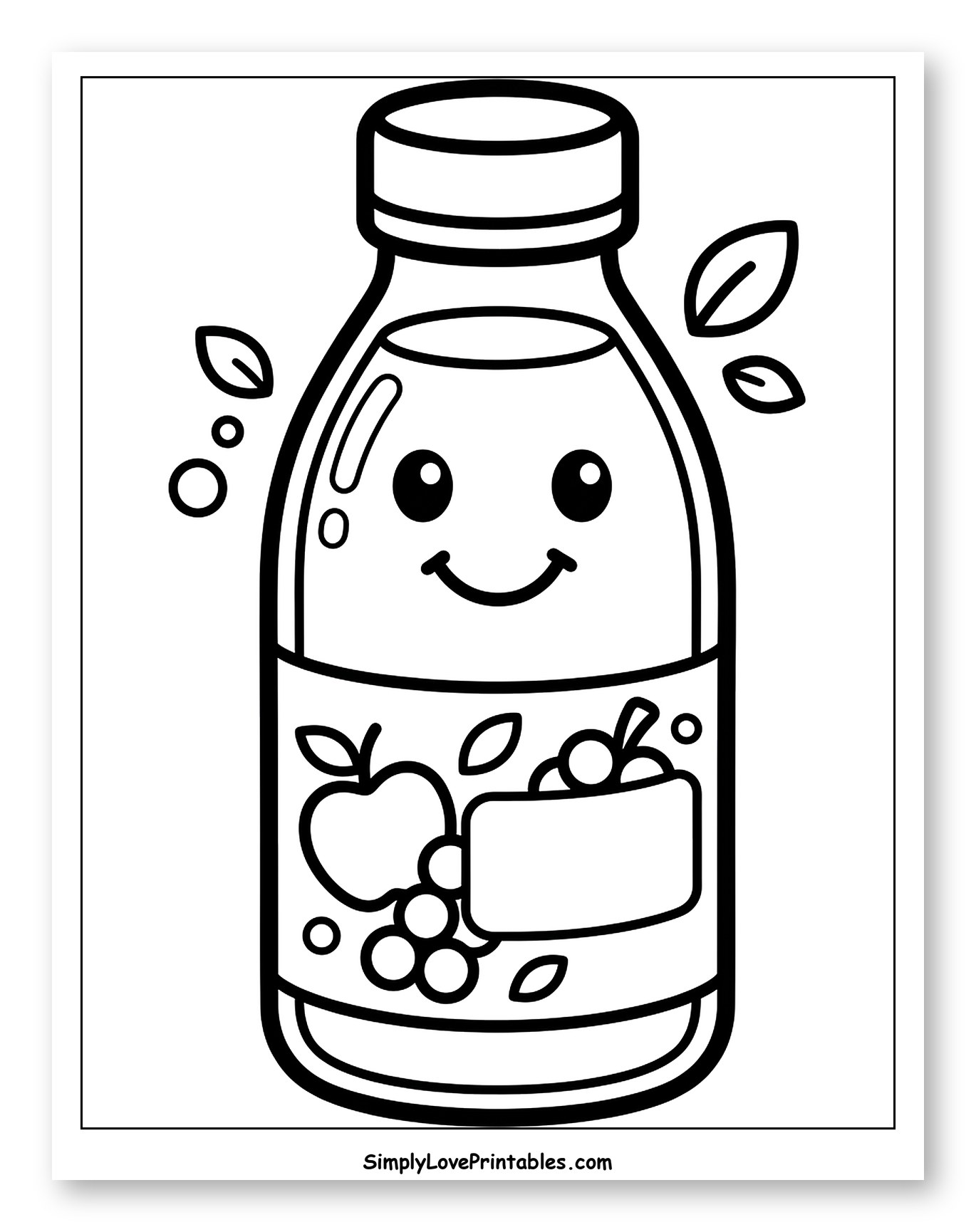 Cute Juice Bottle with Fruit Label