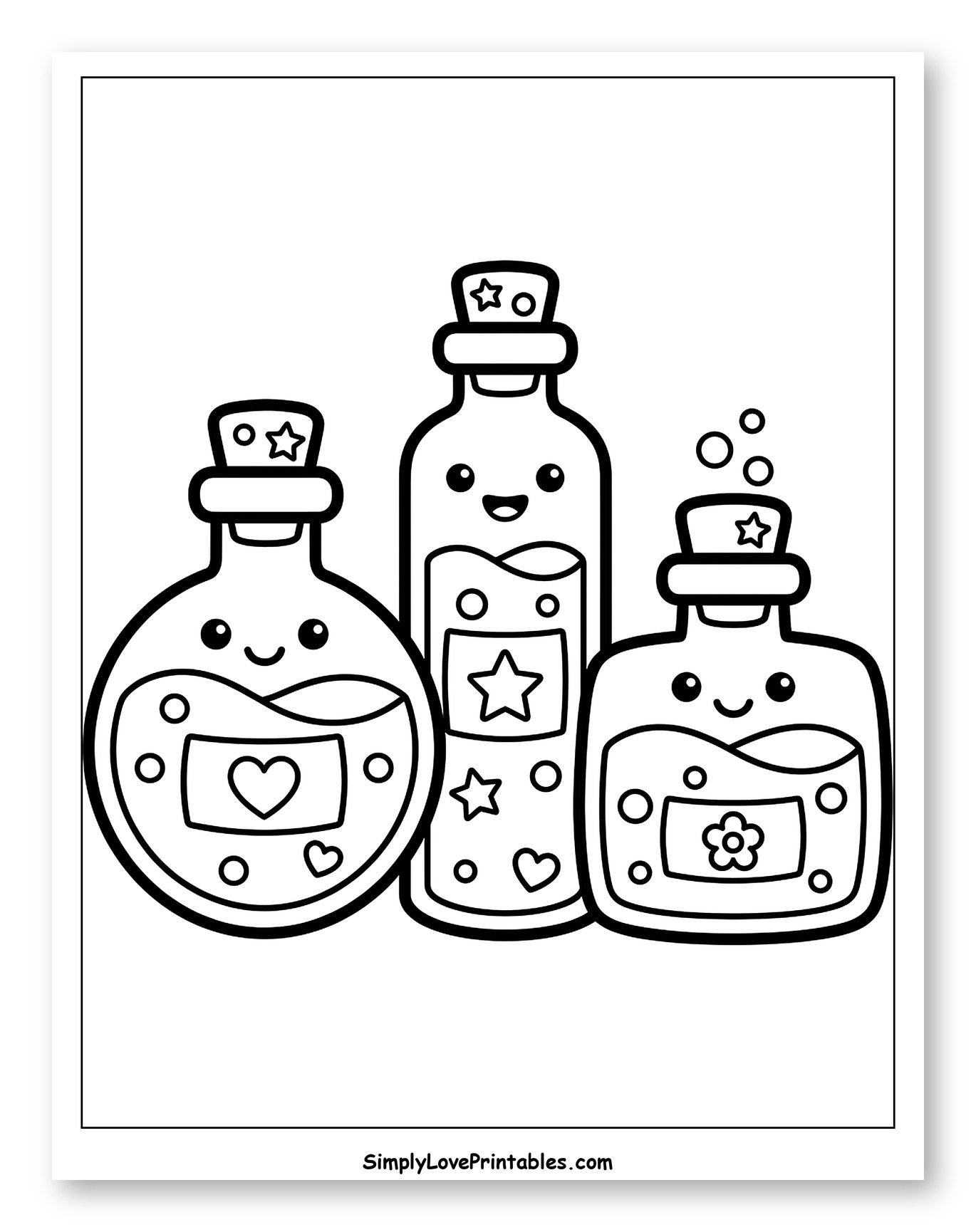 Cute Kawaii Potion Bottles