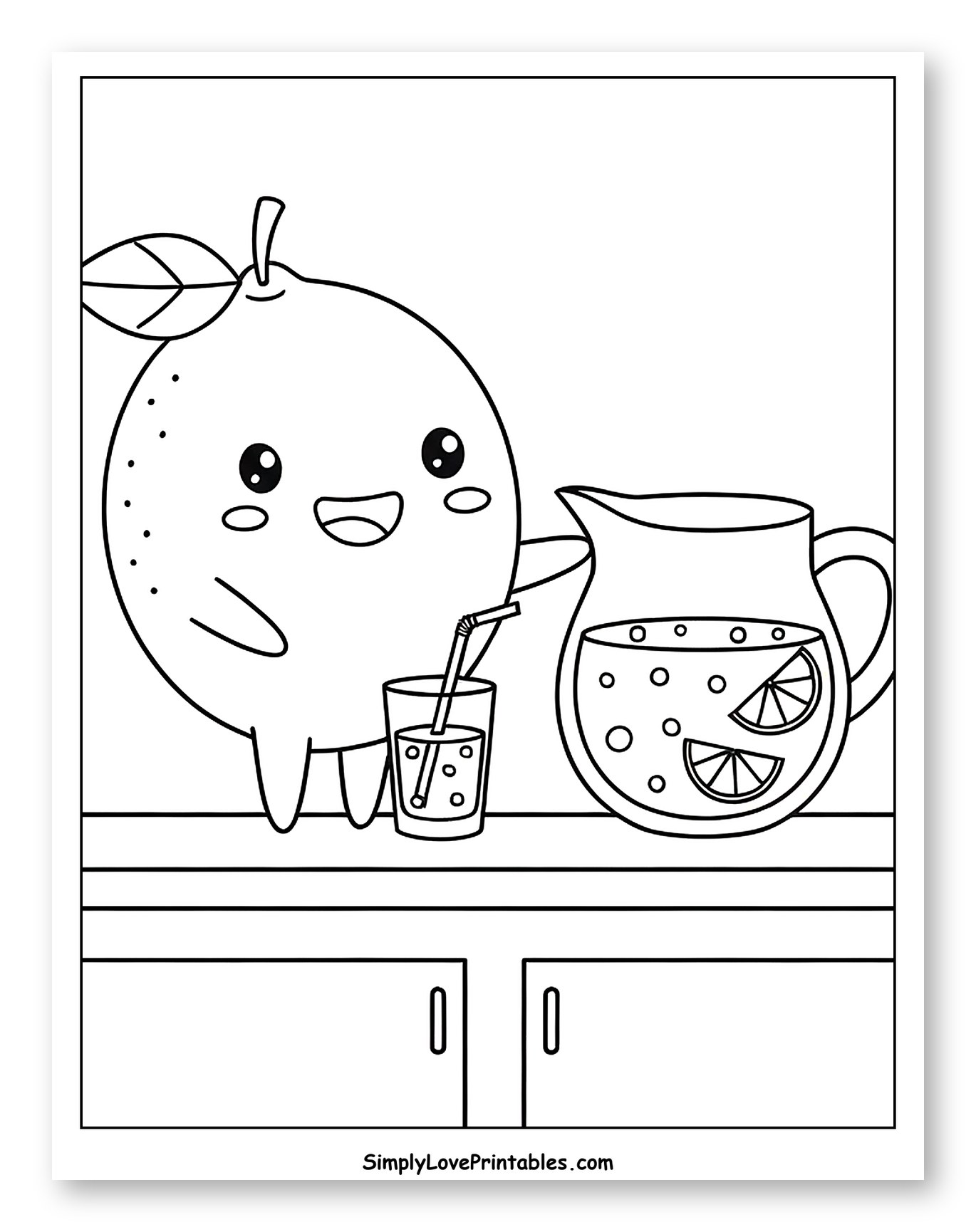 Cute Lime Making Lemonade Drink