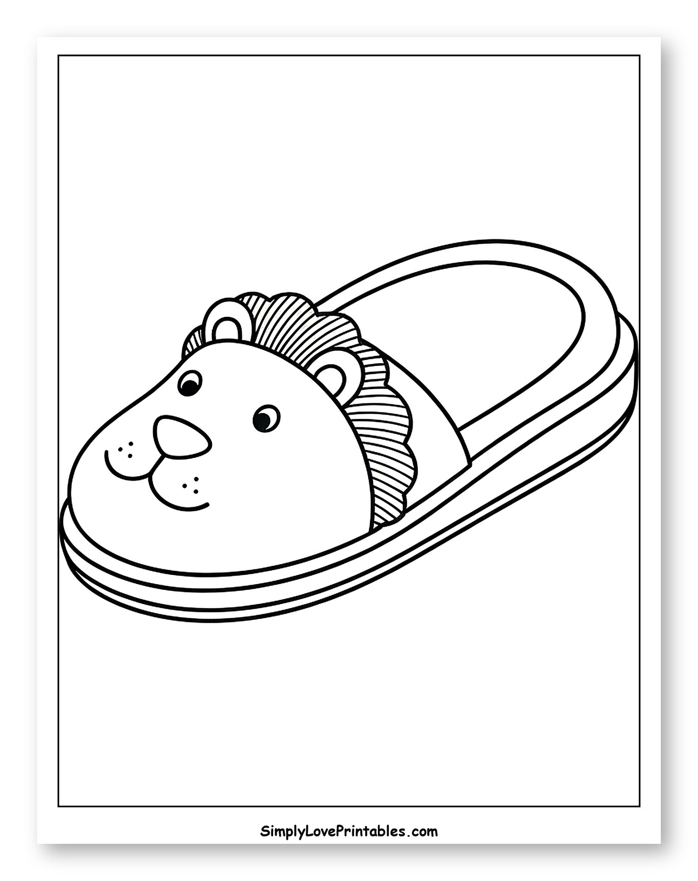 Cute Lion Face Slipper