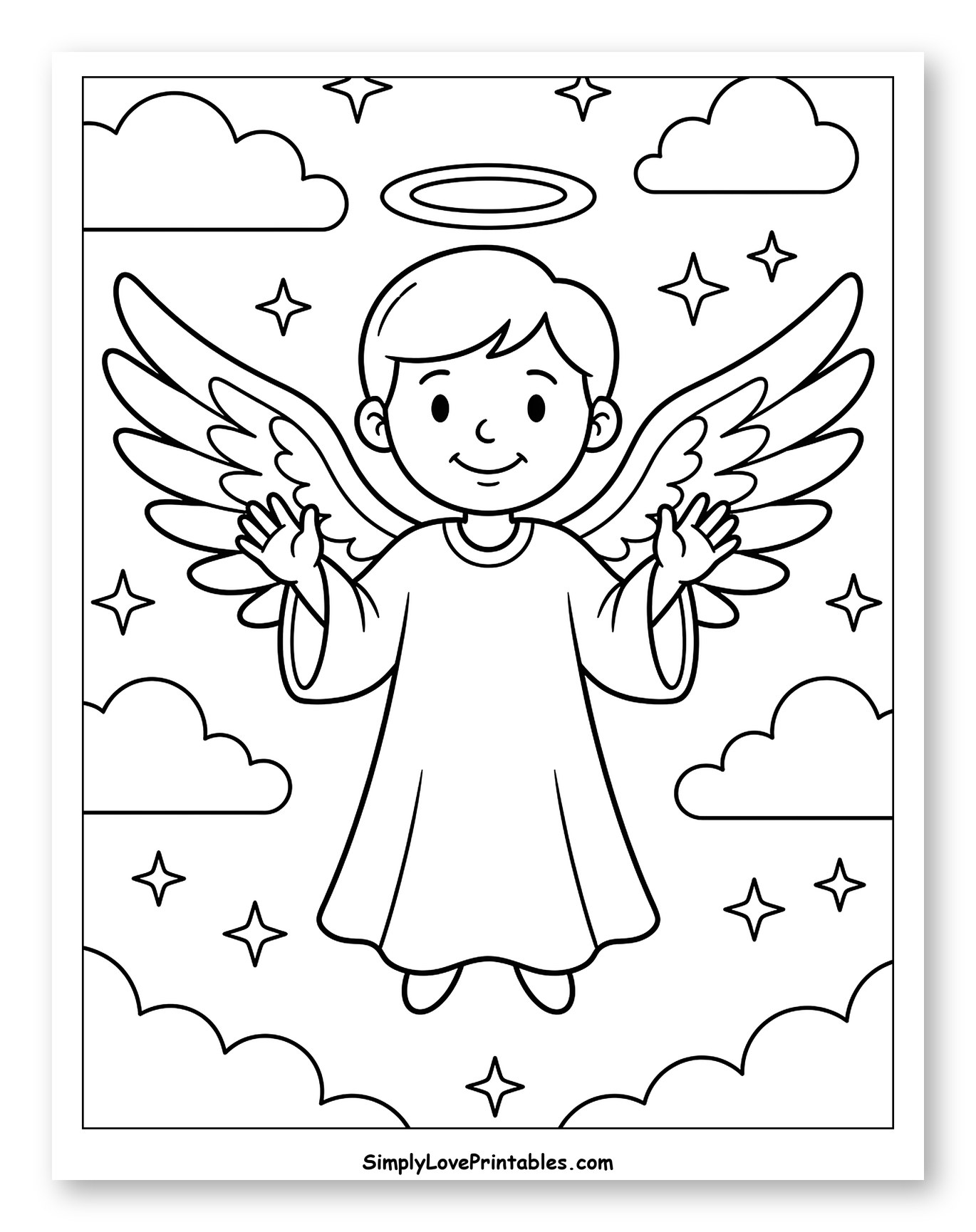 Cute Little Angel in the Sky
