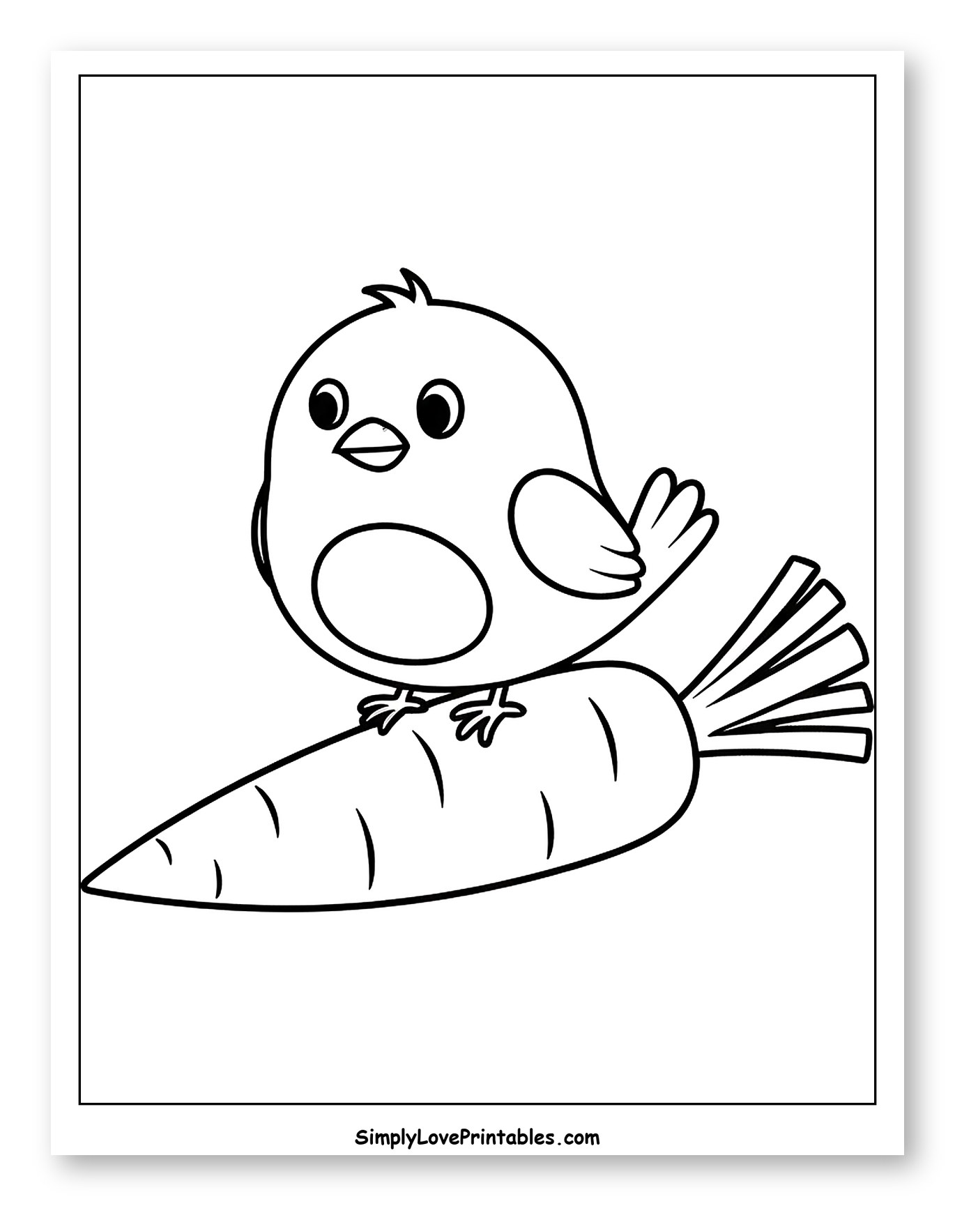 Cute Little Bird Perched on a Carrot