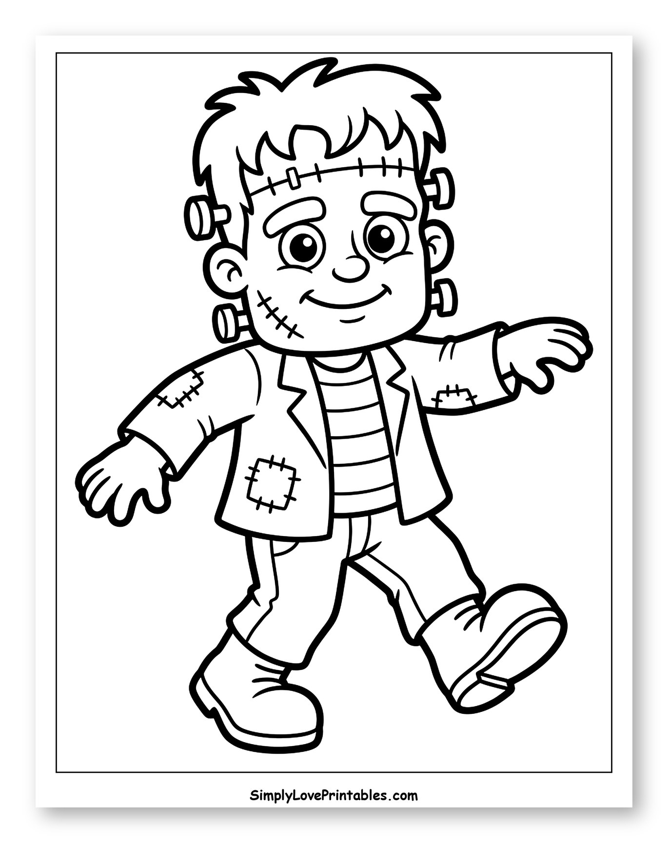 Cute Little Frankenstein Monster Walking