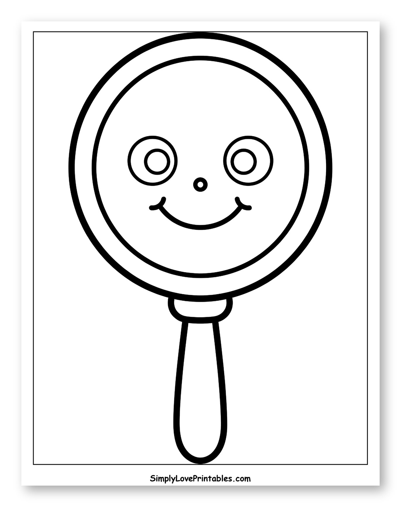 Cute Magnifying Glass with a Friendly Face