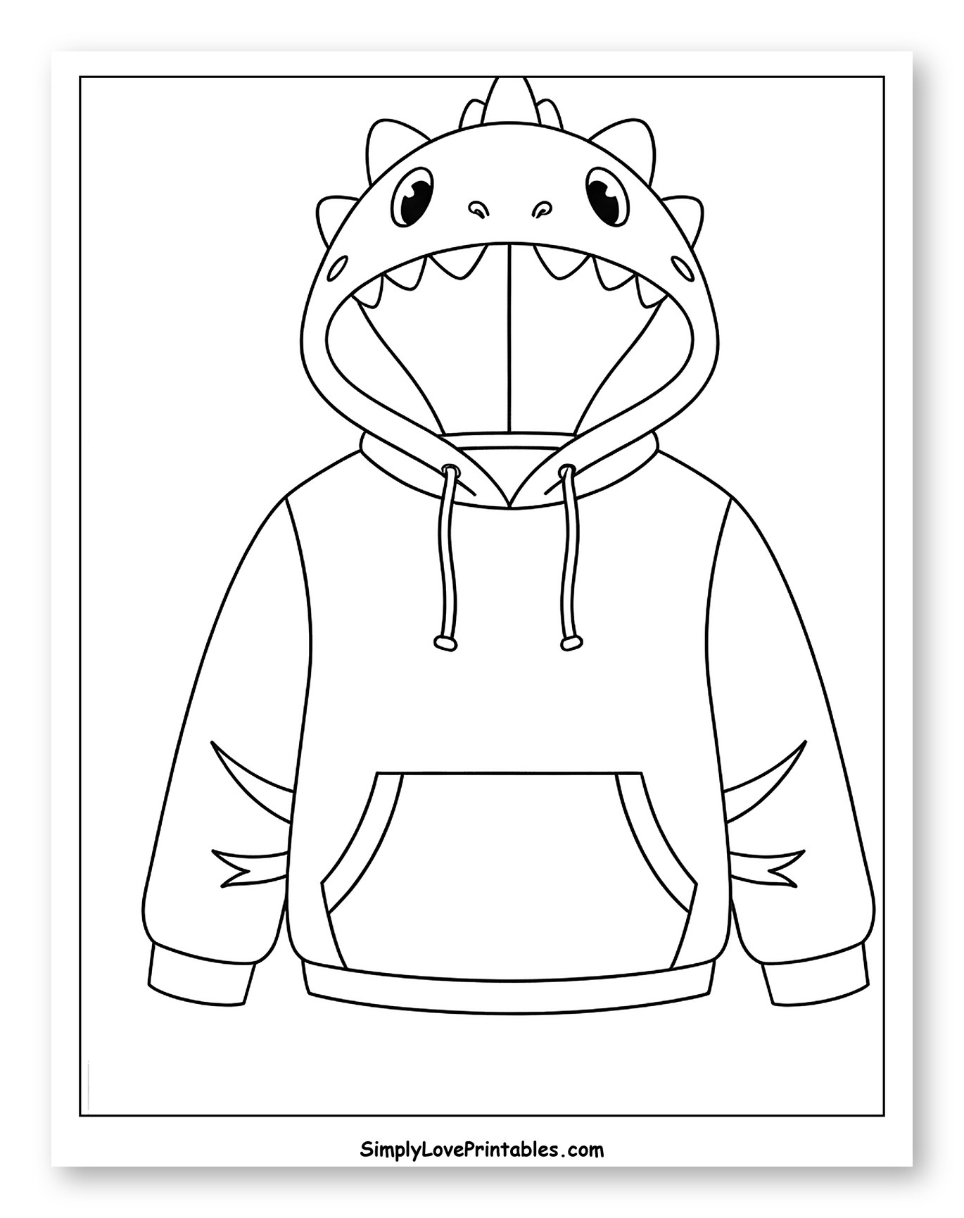 Cute Monster Face Hoodie
