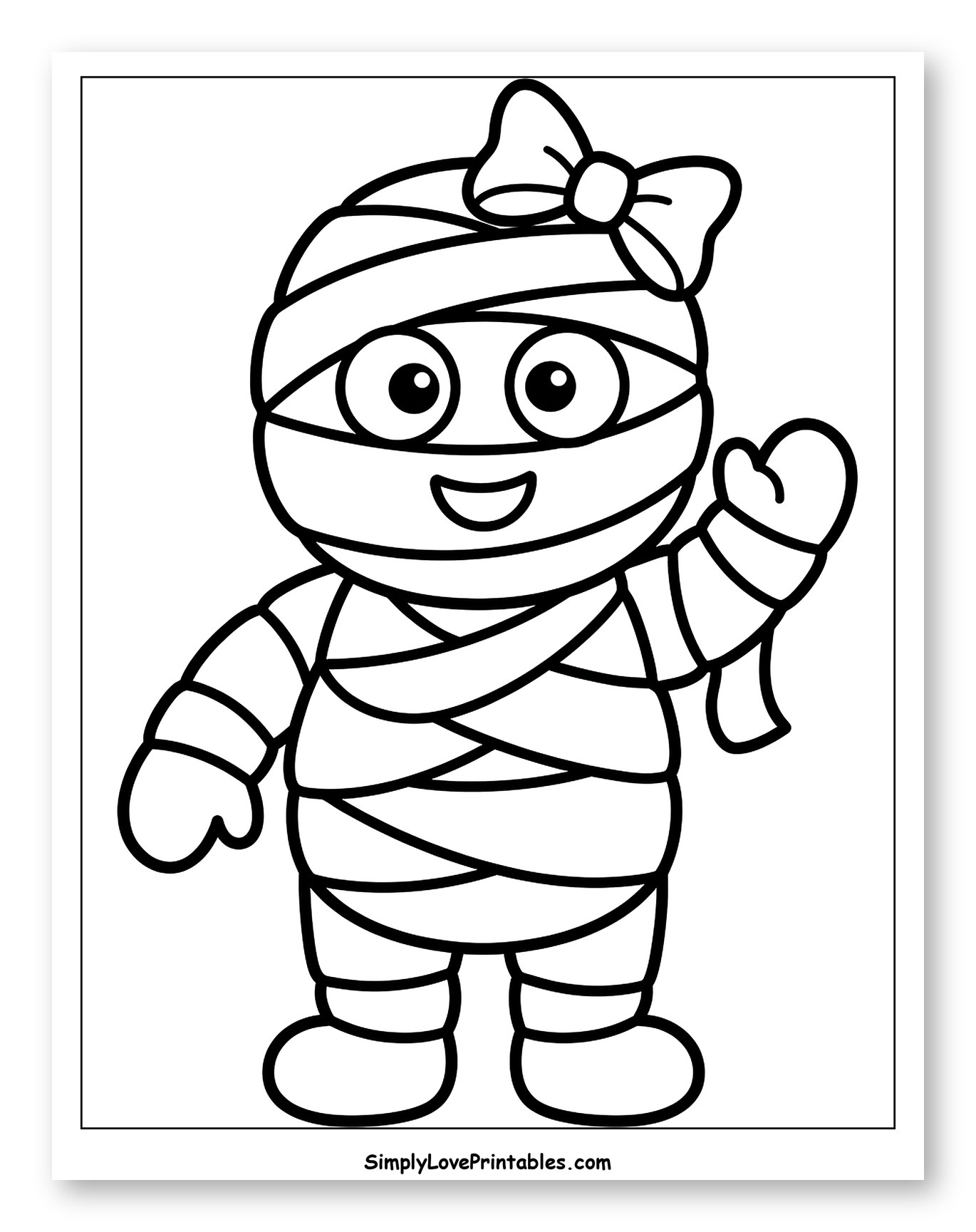 Cute Mummy Girl with Bow