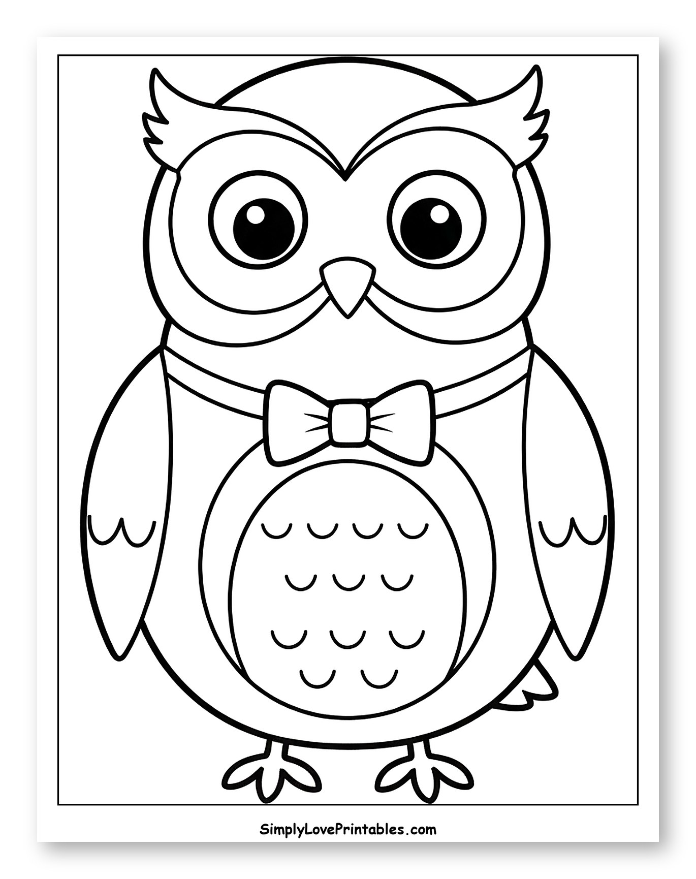 Cute Owl Wearing a Bow Tie