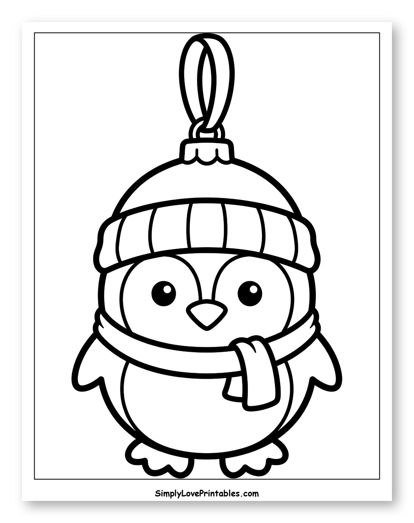 Cute Penguin Christmas Ornament in Winter Wear