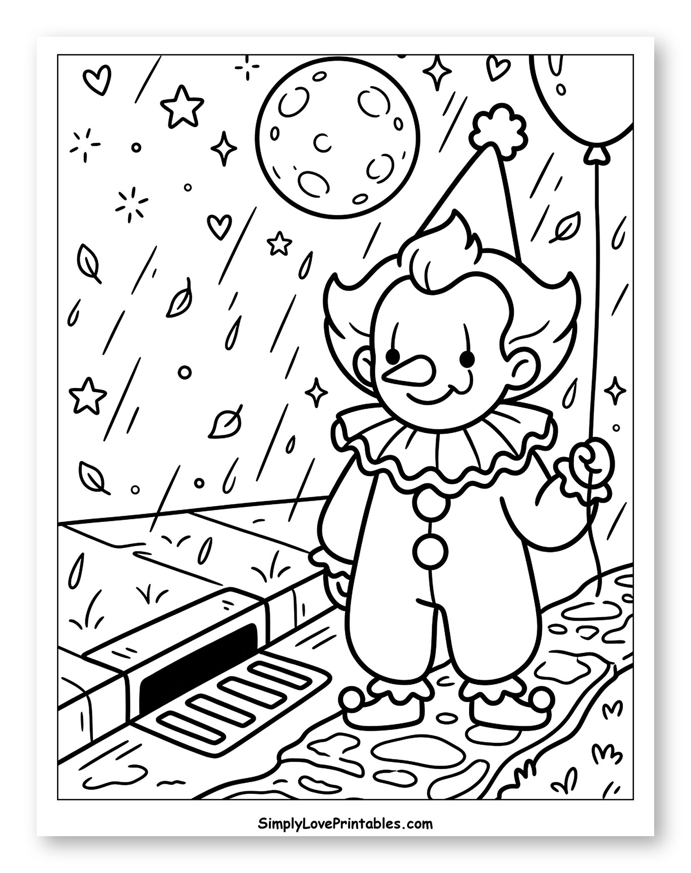 Cute Pennywise Clown in the Rain
