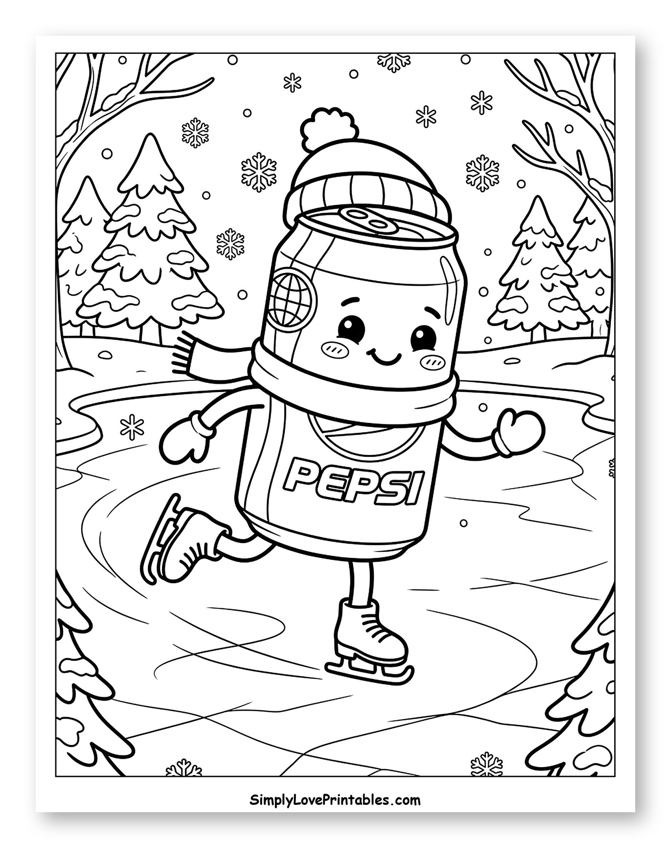 Cute Pepsi Can Ice Skater