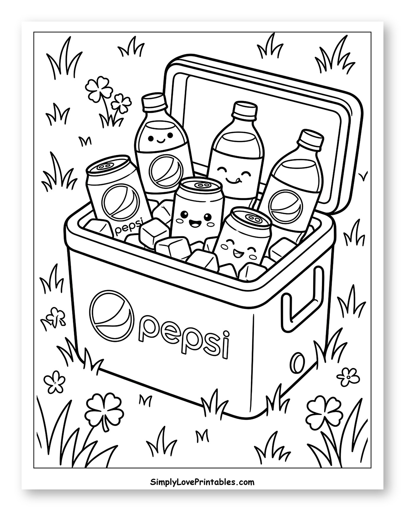 Cute Pepsi Cooler with Bottles and Cans
