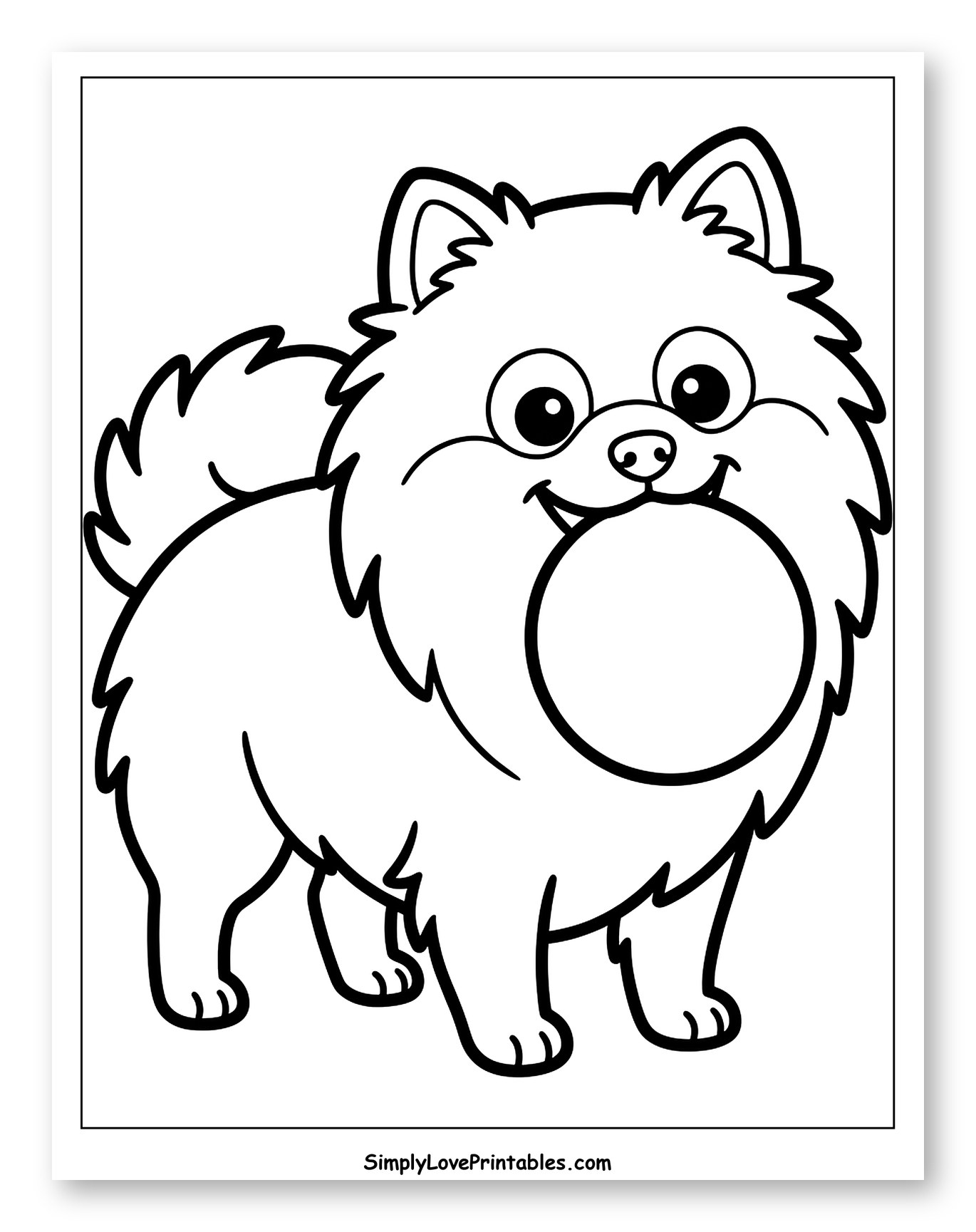Cute Pomeranian Dog Holding a Ball