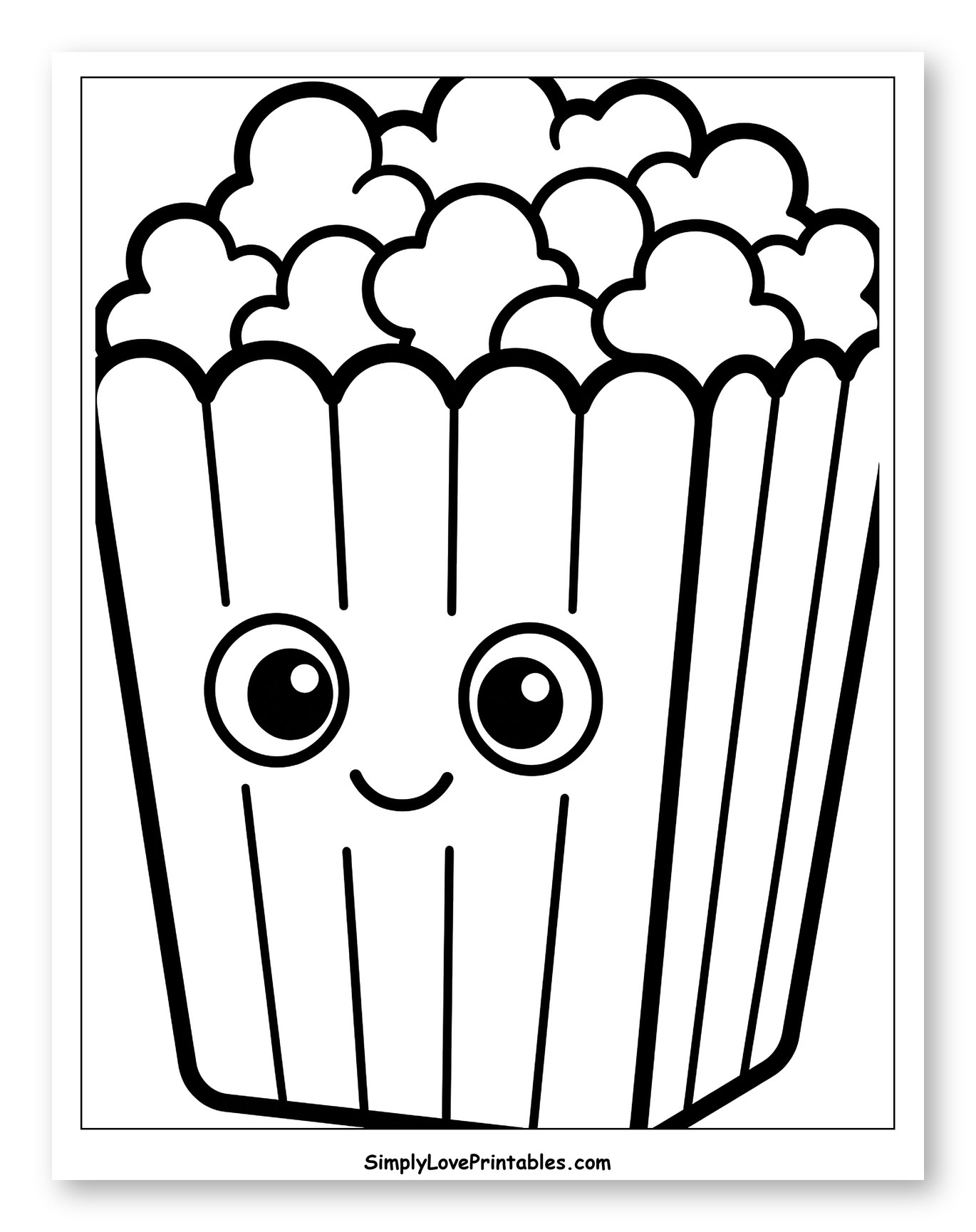 Cute Popcorn Container with Smiling Face