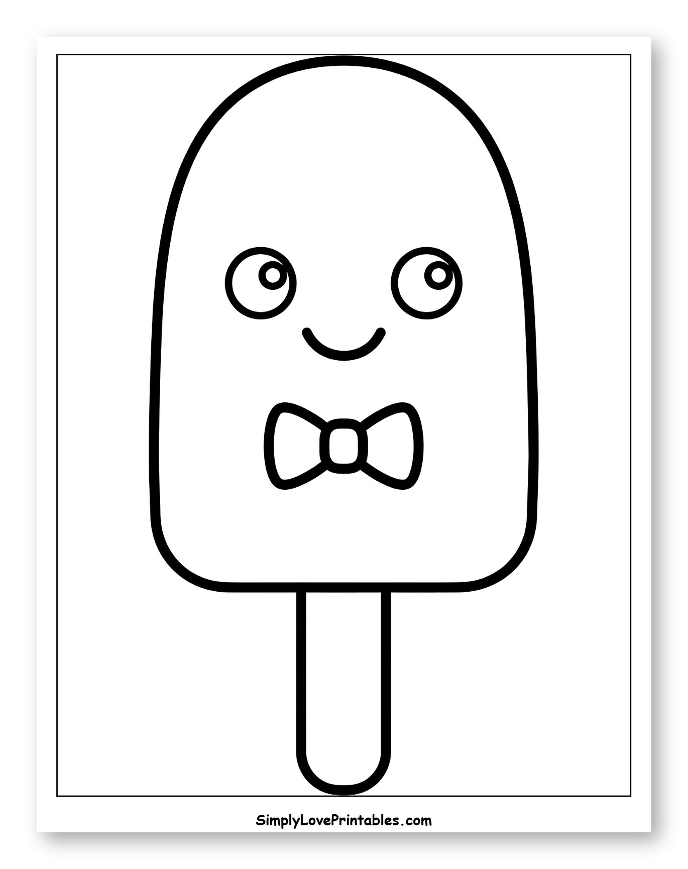 Cute Popsicle with a Bow Tie