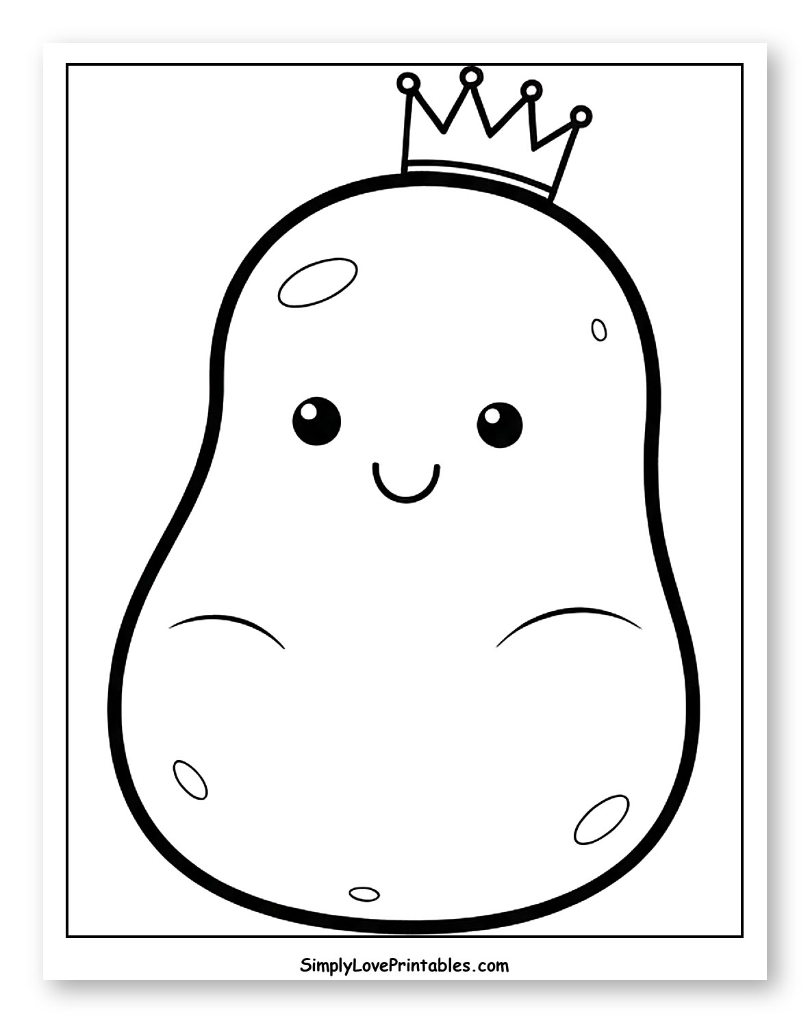 Cute Potato Wearing a Crown