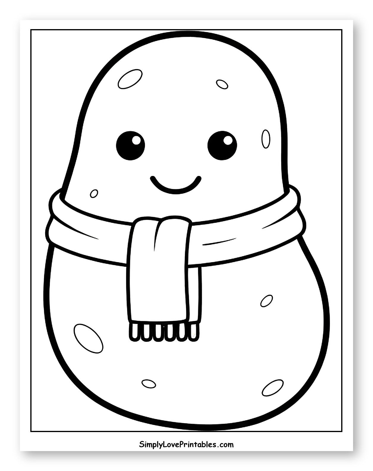 Cute Potato Wearing a Scarf