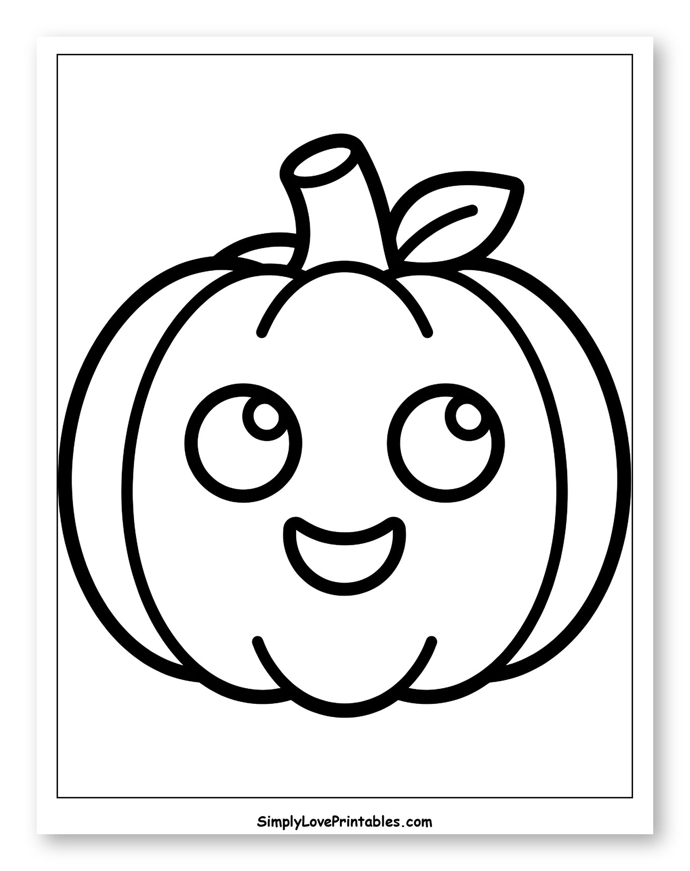 Cute Pumpkin with Smiling Face