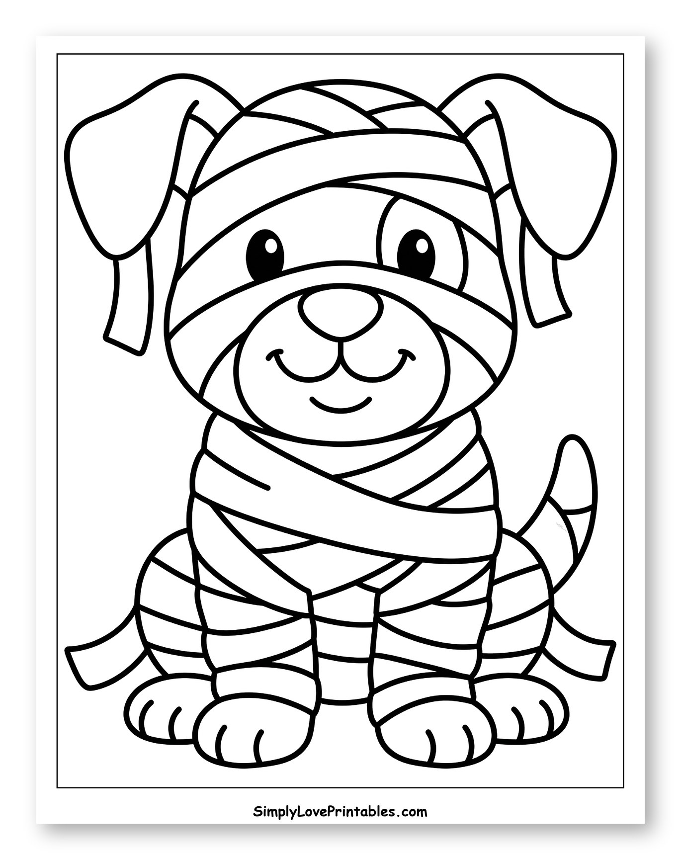 Cute Puppy Dressed as a Mummy