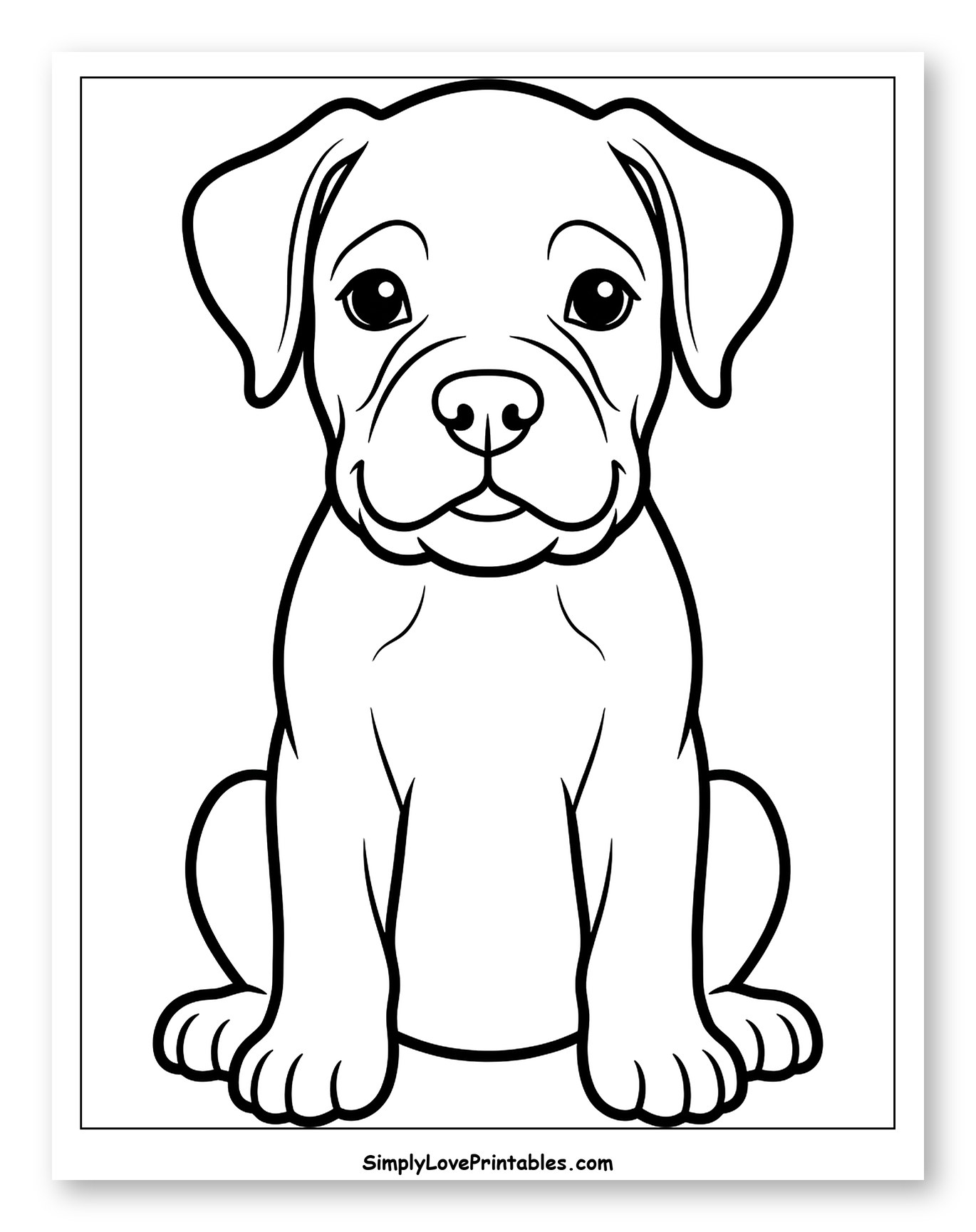 Cute Puppy Sitting Calmly