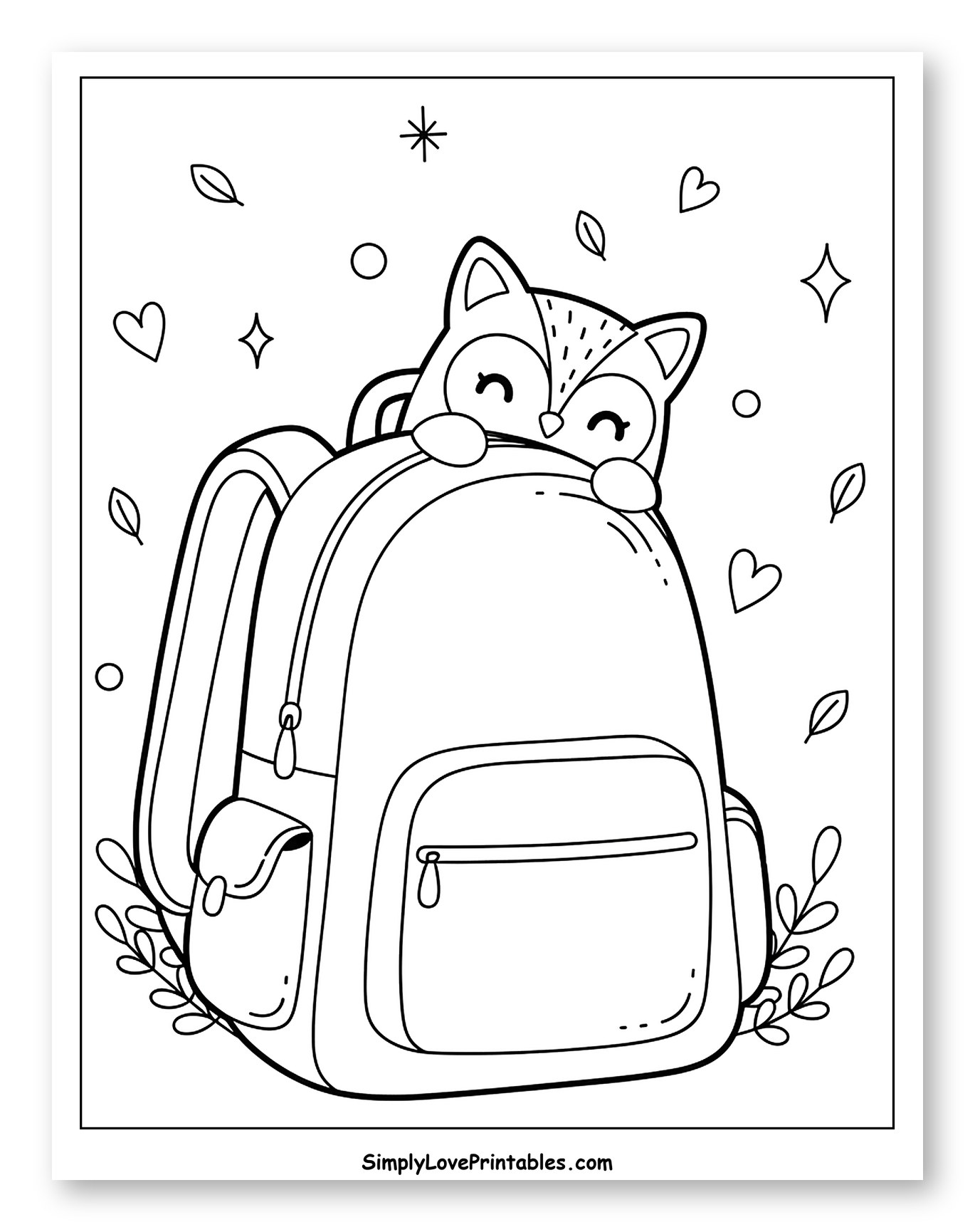 Cute Raccoon Peeking Out of a Backpack