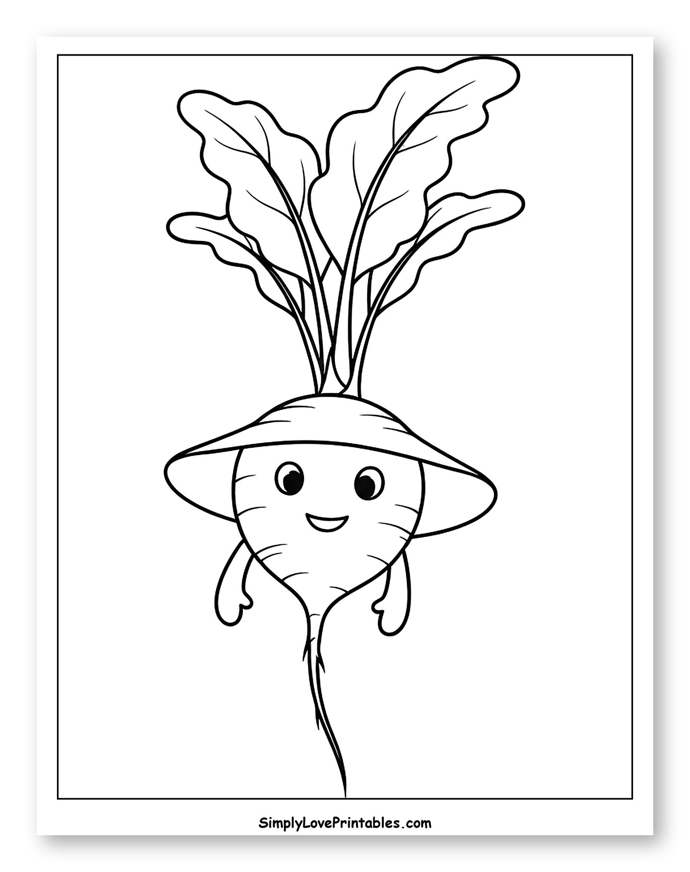 Cute Radish Wearing a Hat