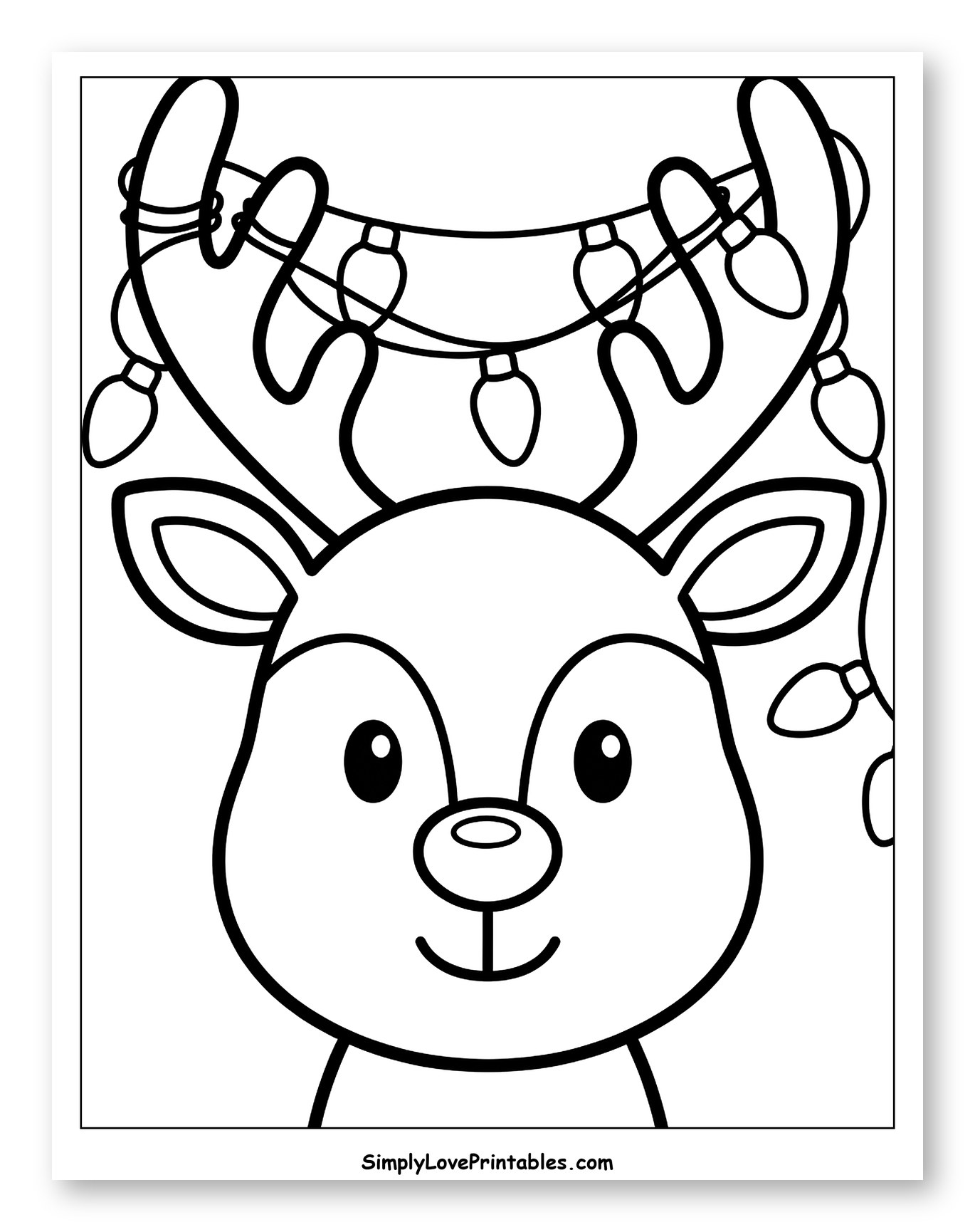 Cute Reindeer Wrapped in Christmas Lights