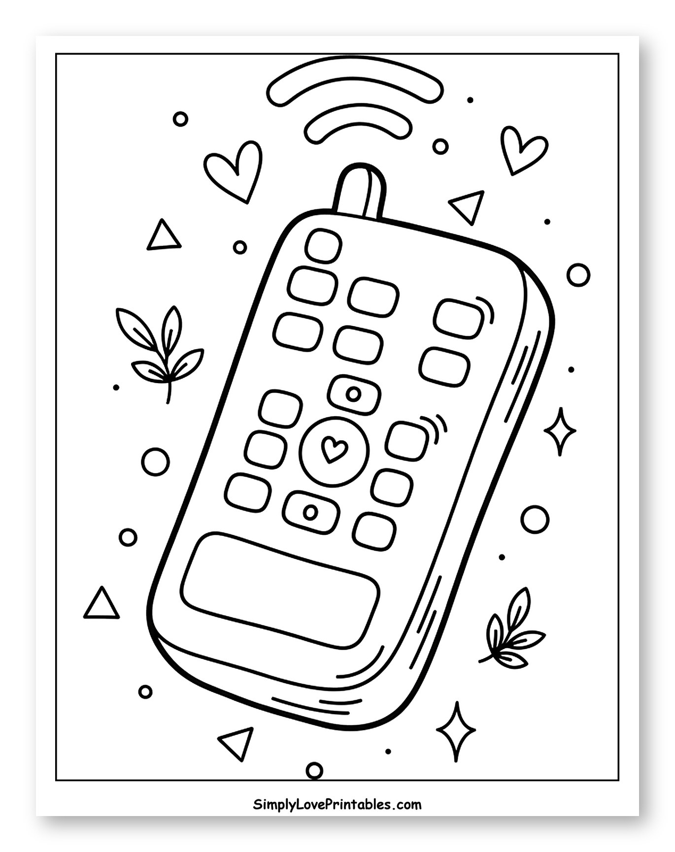 Cute Remote Control with Wireless Signal to Color for Adults