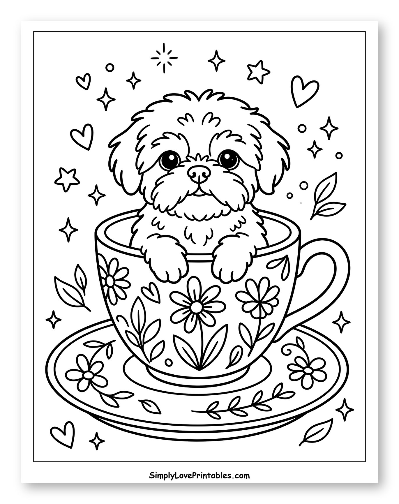 Cute Shih Tzu Puppy in a Teacup