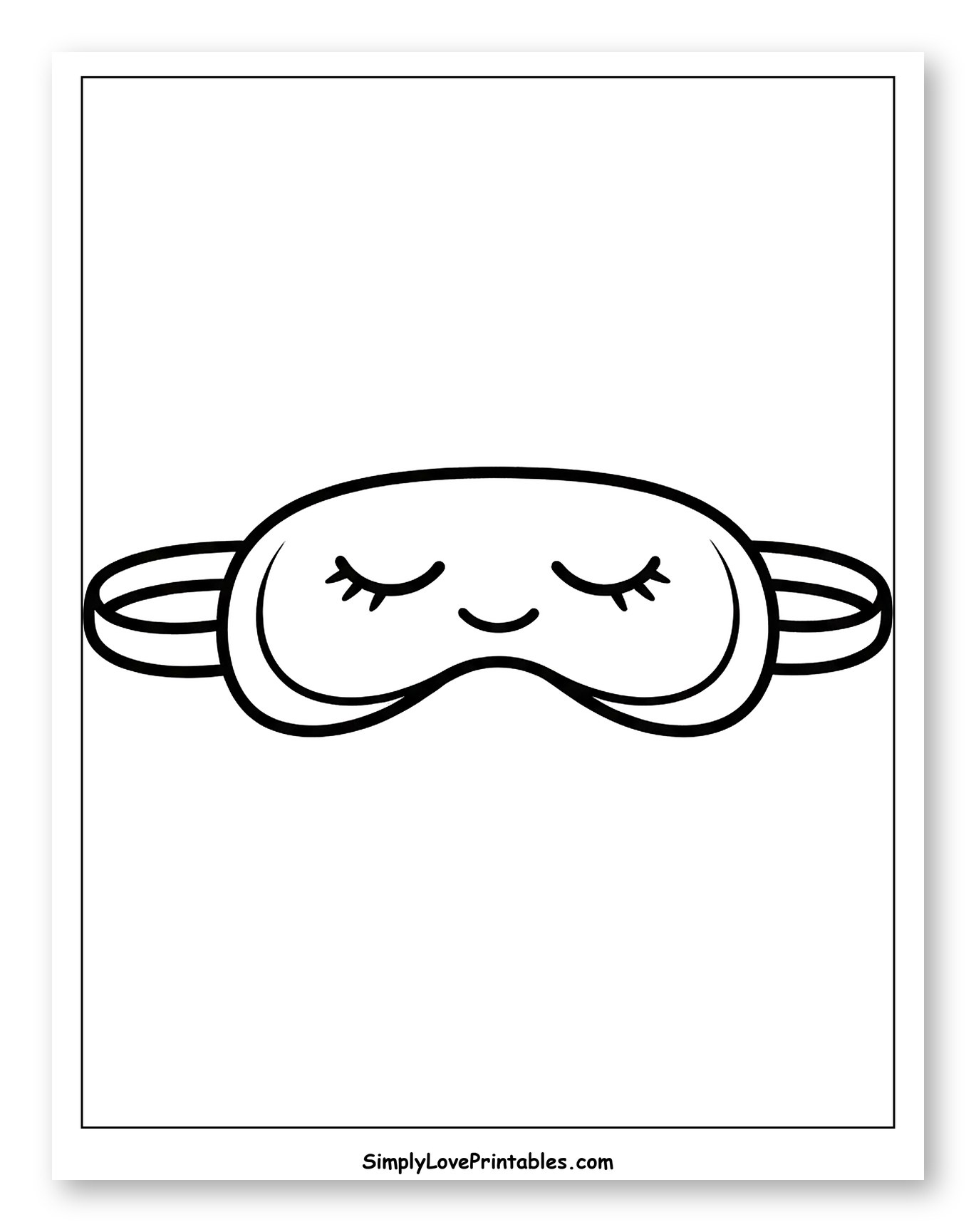 Cute Sleeping Mask with Closed Eyes