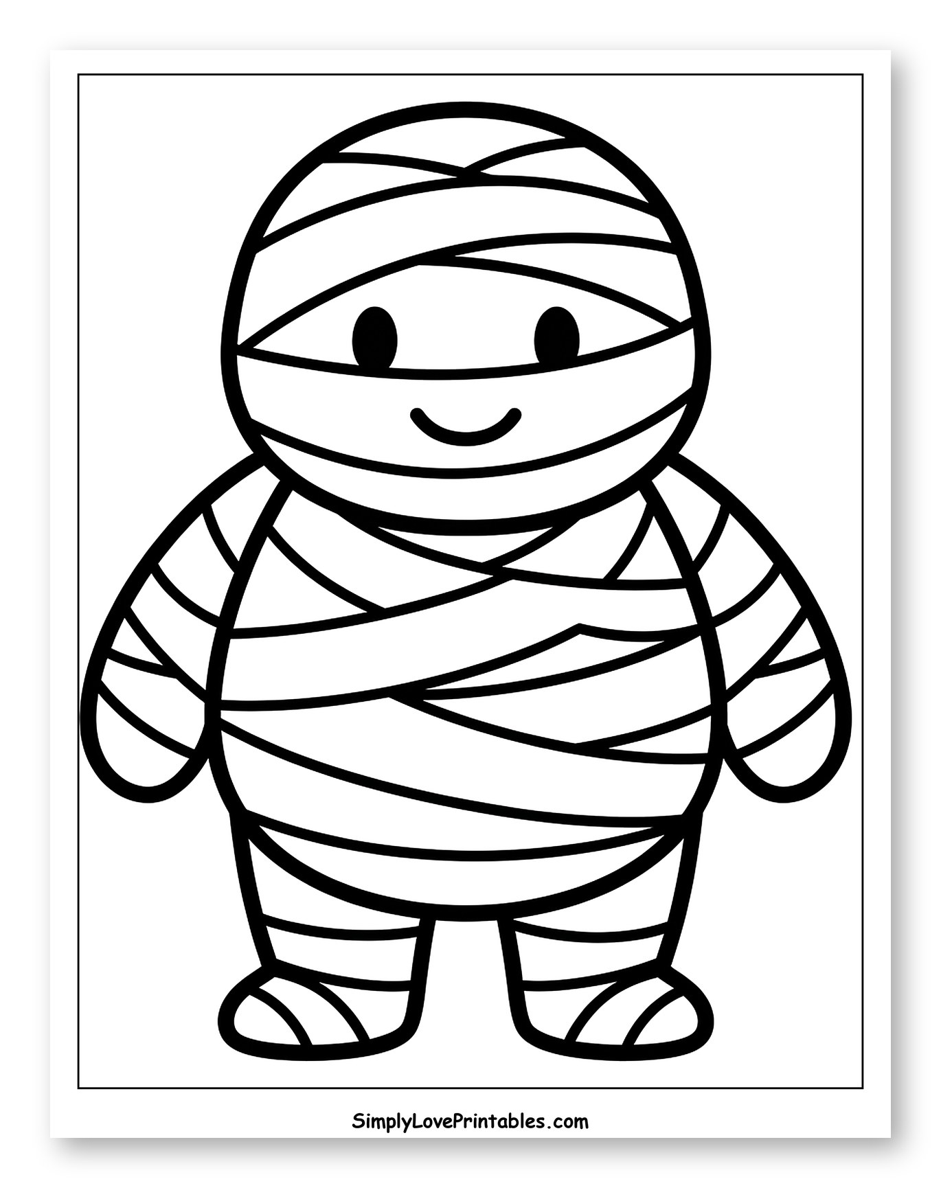 Cute Smiling Cartoon Mummy
