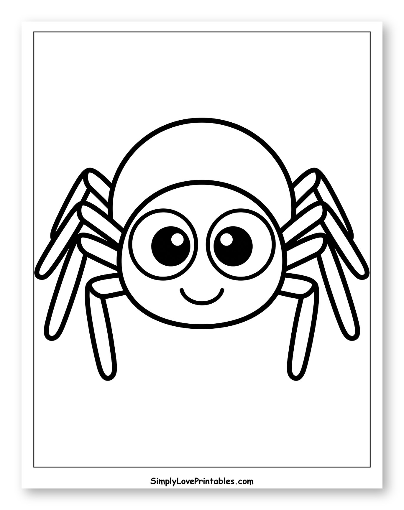 Cute Smiling Cartoon Spider