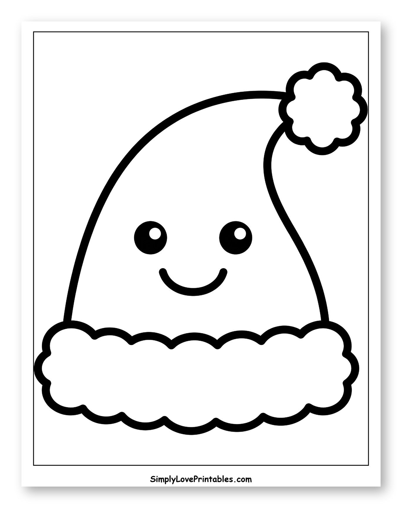 Cute Smiling Christmas Santa Hat