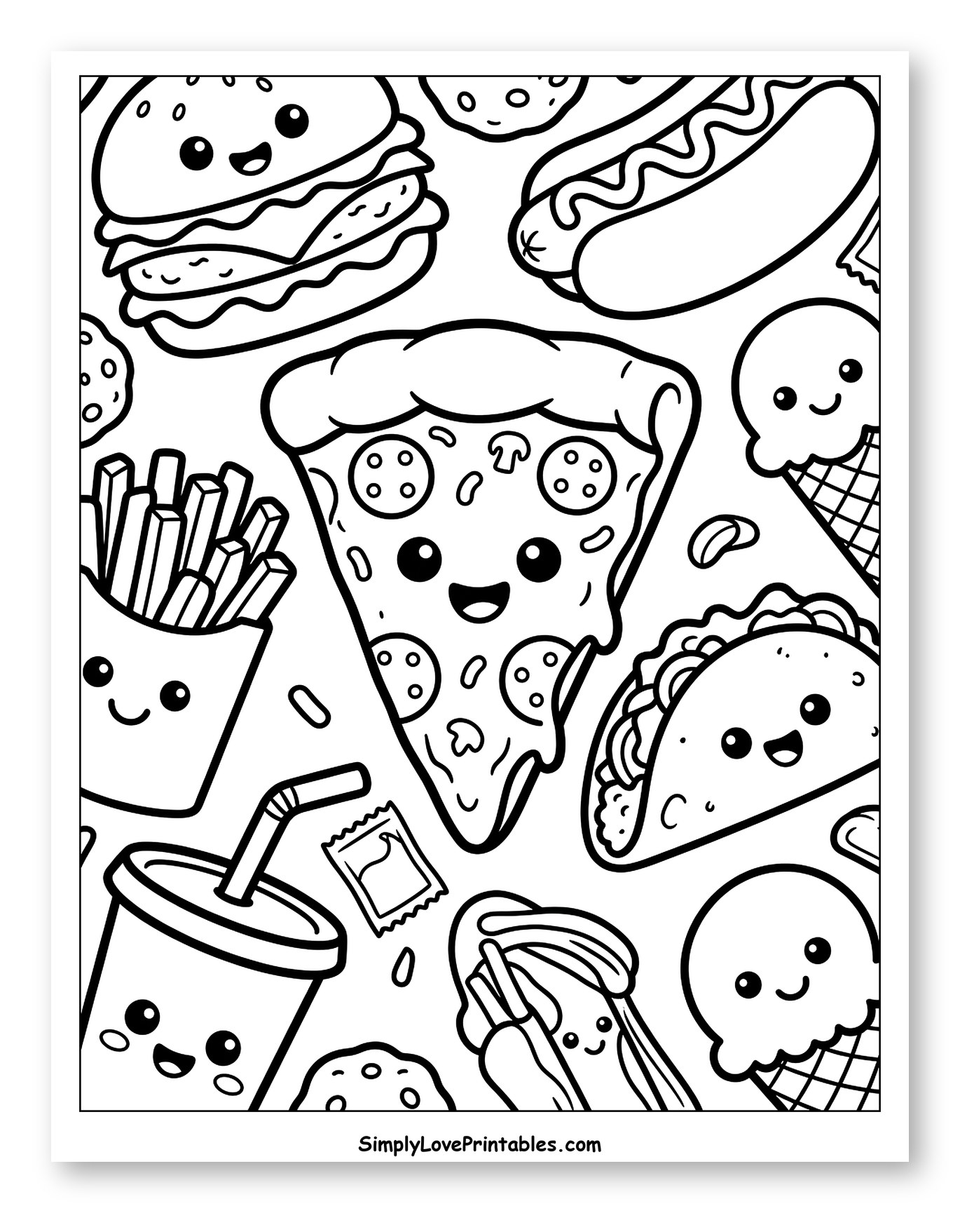 Cute Smiling Fast Food Treats