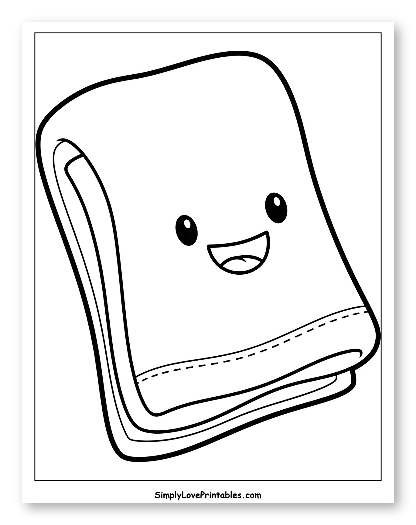 Cute Smiling Folded Towel to Color for Toddlers
