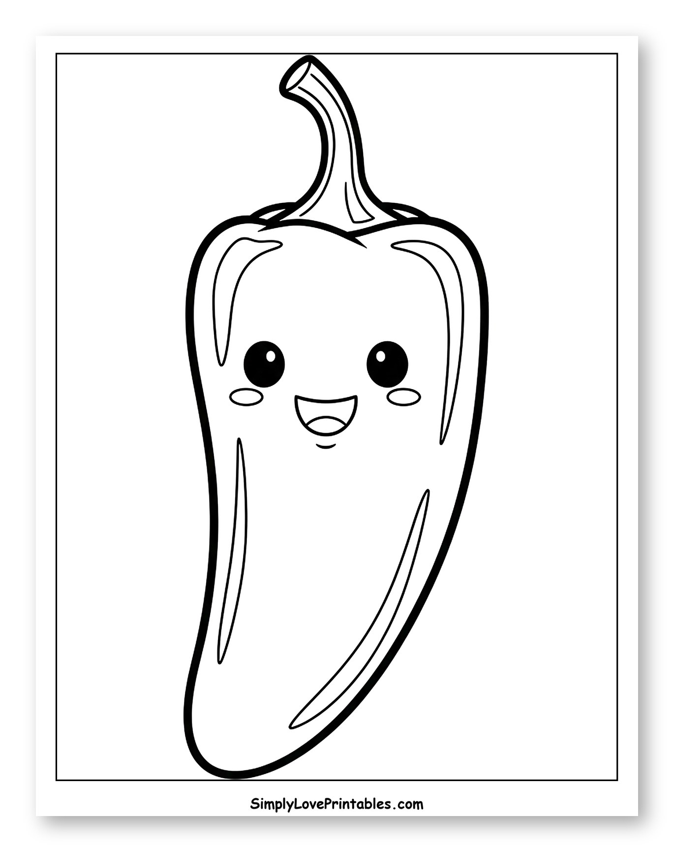 Cute Smiling Jalapeño Pepper